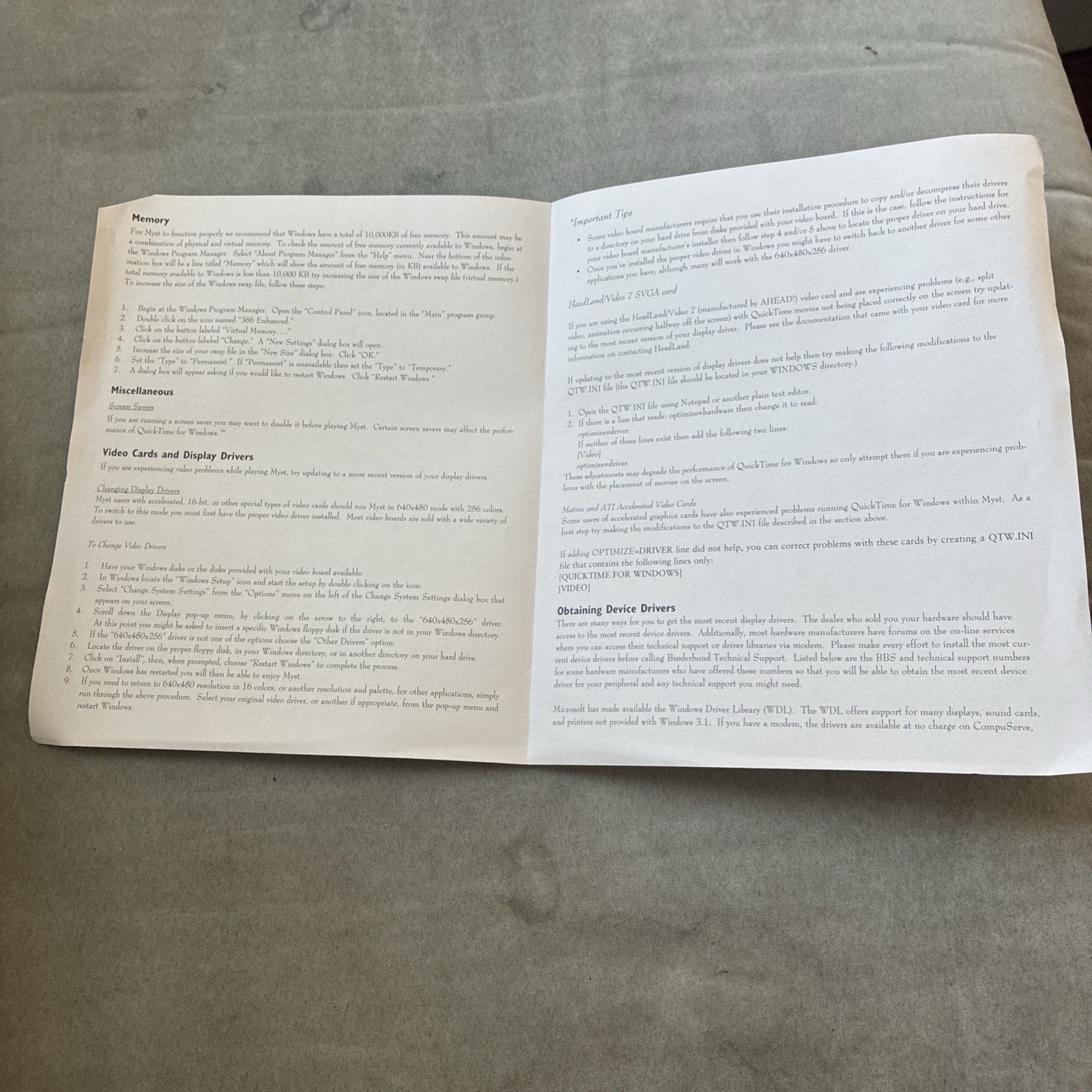 vintage 1996 Myst And Missed Three Exile￼CD-ROM for Windows 3.1 and 95