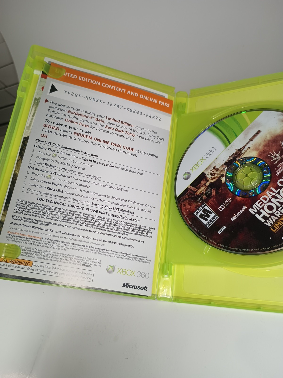 Medal of Honor – Warfighter – Limited Edition – Microsoft Xbox 360 – Used