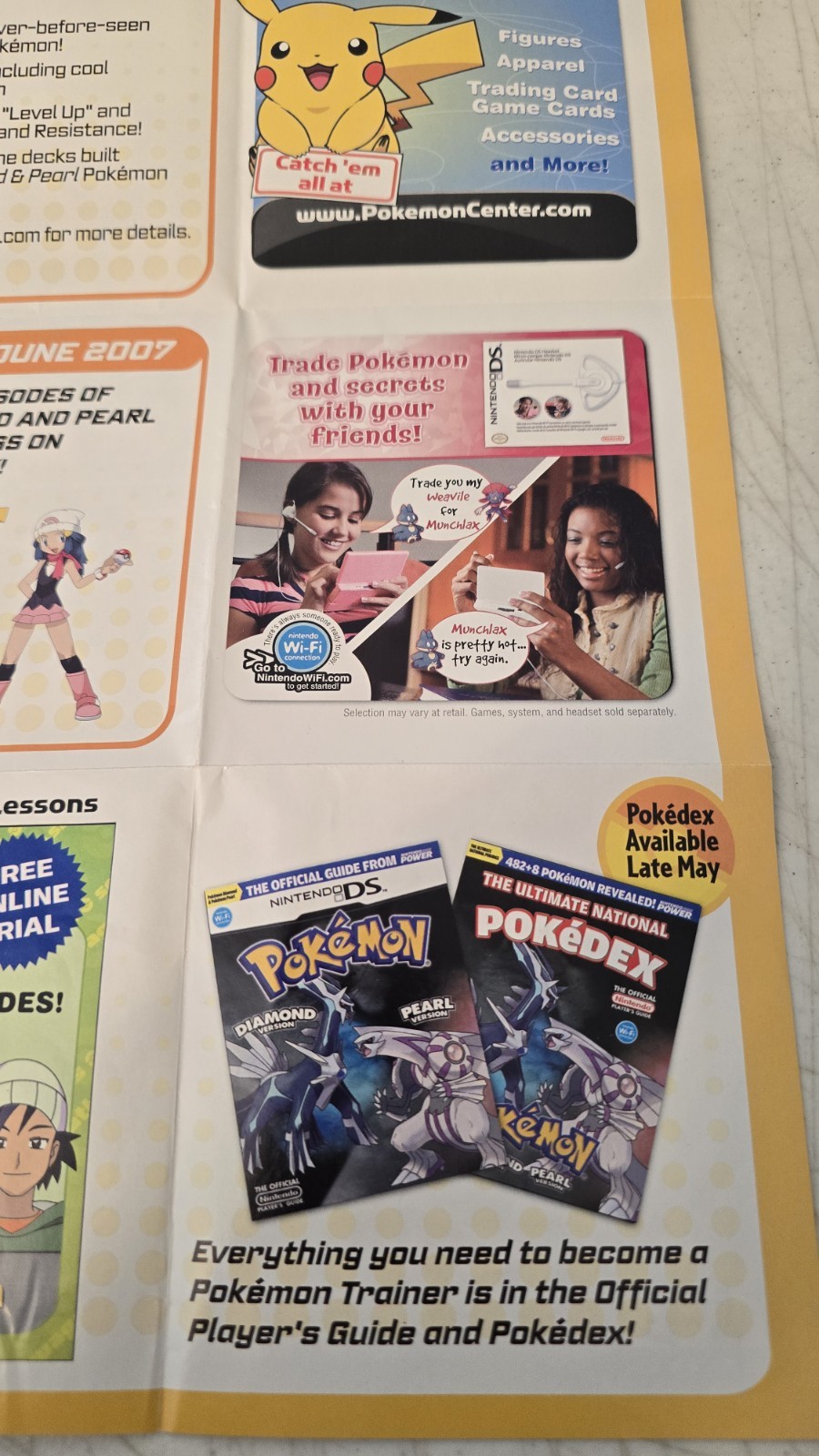 Pokemon Battle Revolution 2007 Fold Out Poster 12×16 promo insert from D/P