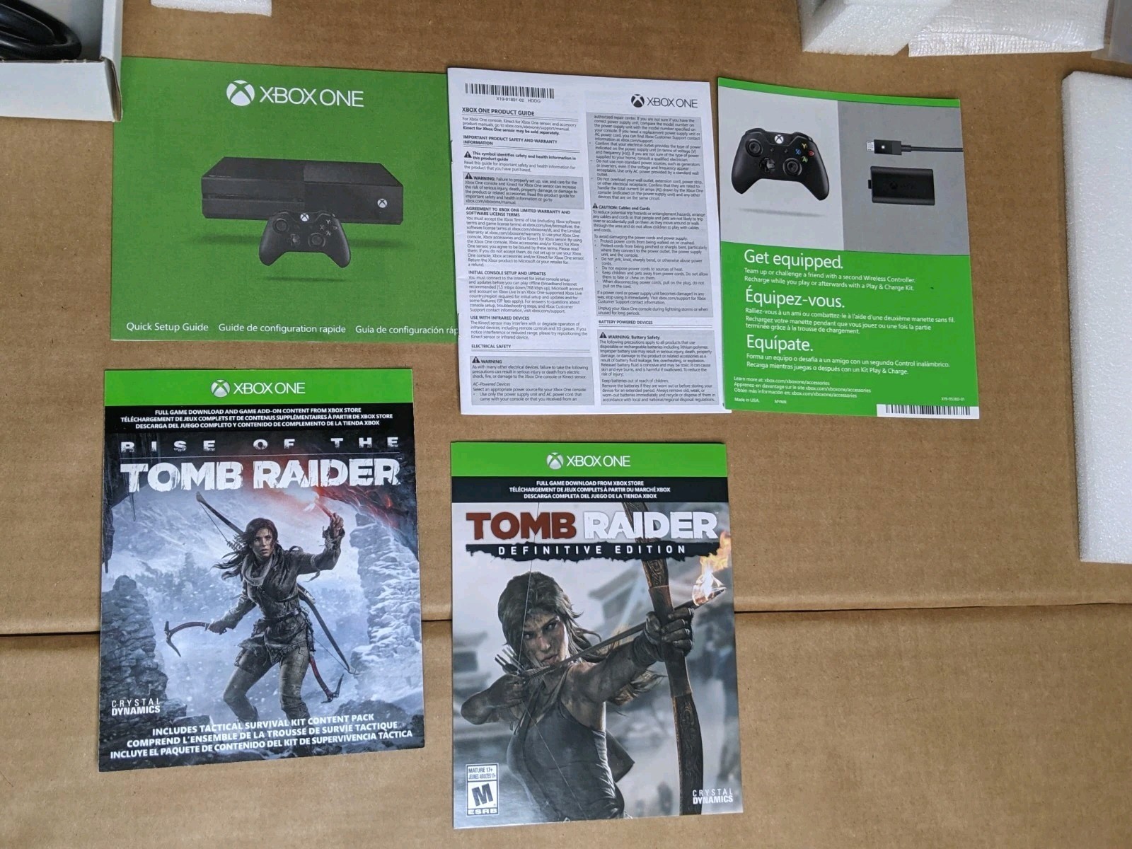 Microsoft Xbox One 500GB Console Tomb Raider Box Tested/New PowerA/Just Cause 4