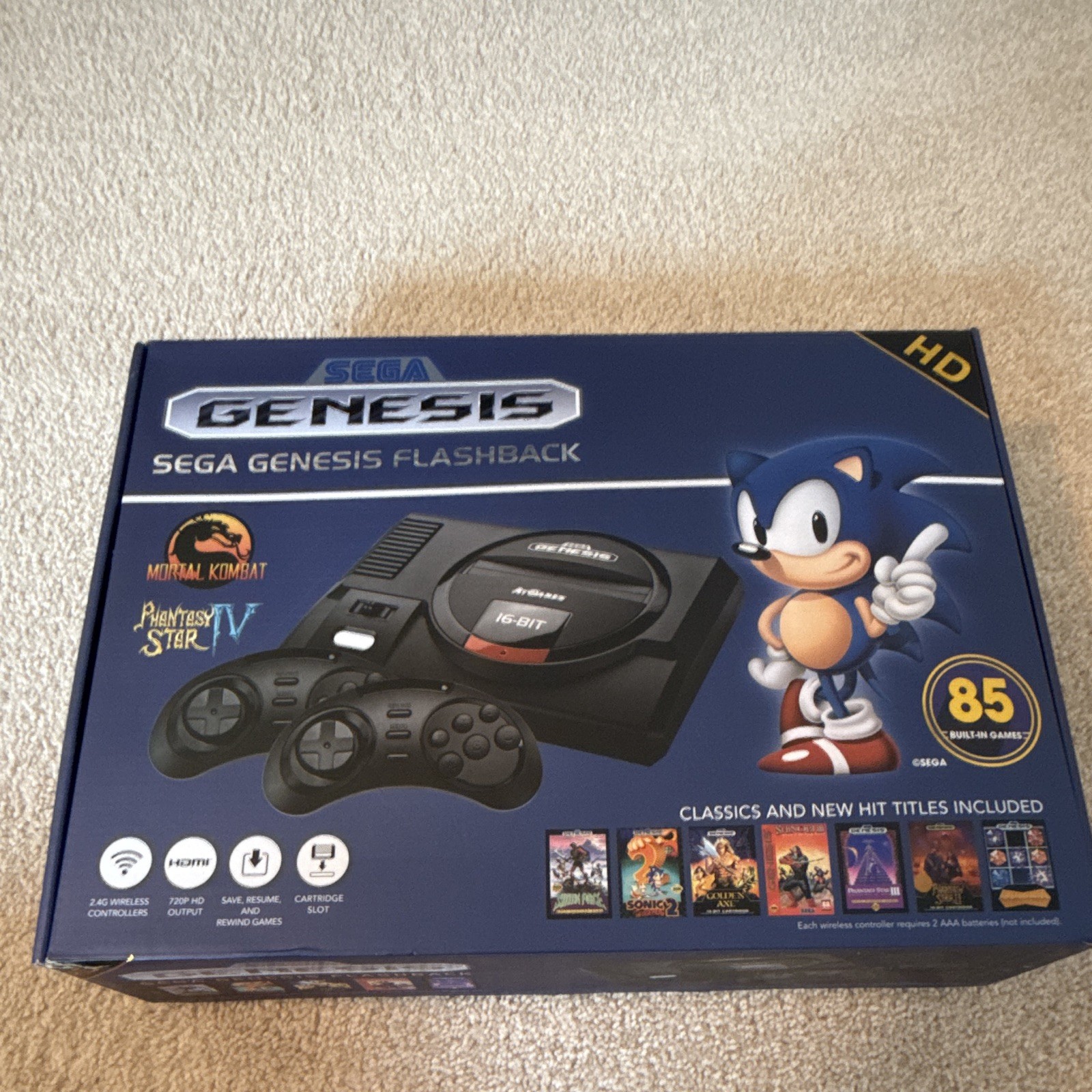 SEGA Sega Genesis Flashback HD 720p HDMI Console w/ 2 Wireless Controllers