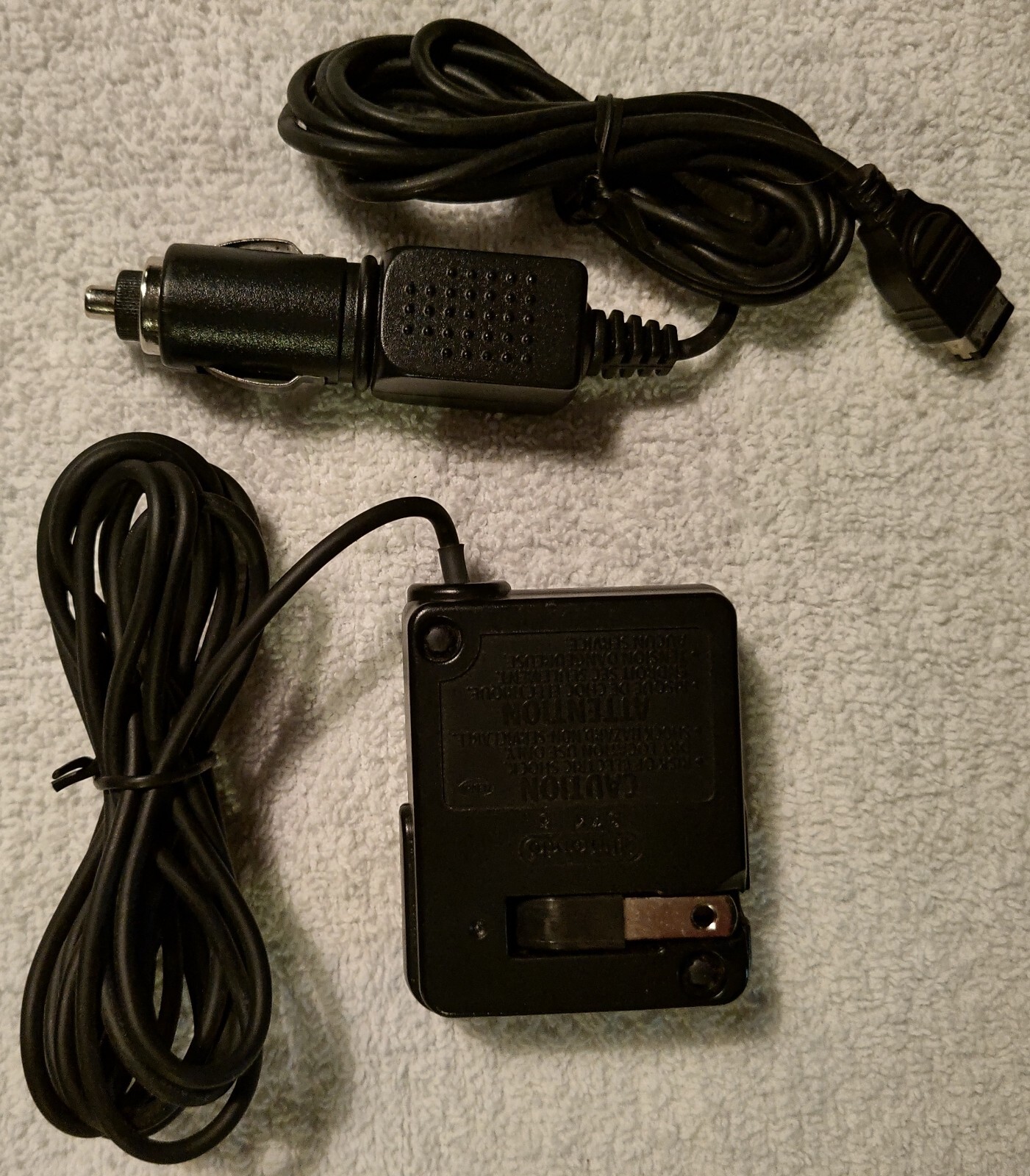 Nintendo NTR-002 (JPN/USA) AC Adaptor AND Car Charger Black