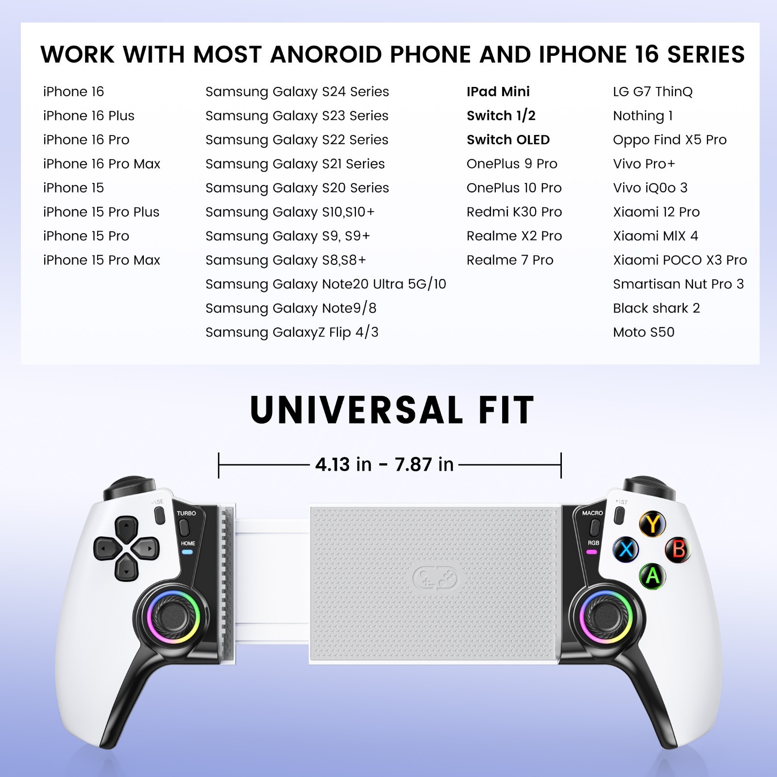 for Switch 2/OLED/iOS/Android Wireless Bluetooth Mobile Phone Game Controller