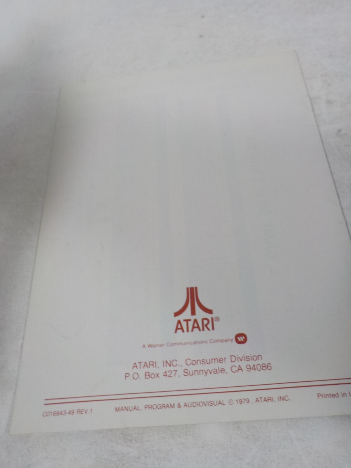 N A129 Atari 2600 Game w/ Manual Lot Asteroids & Defender