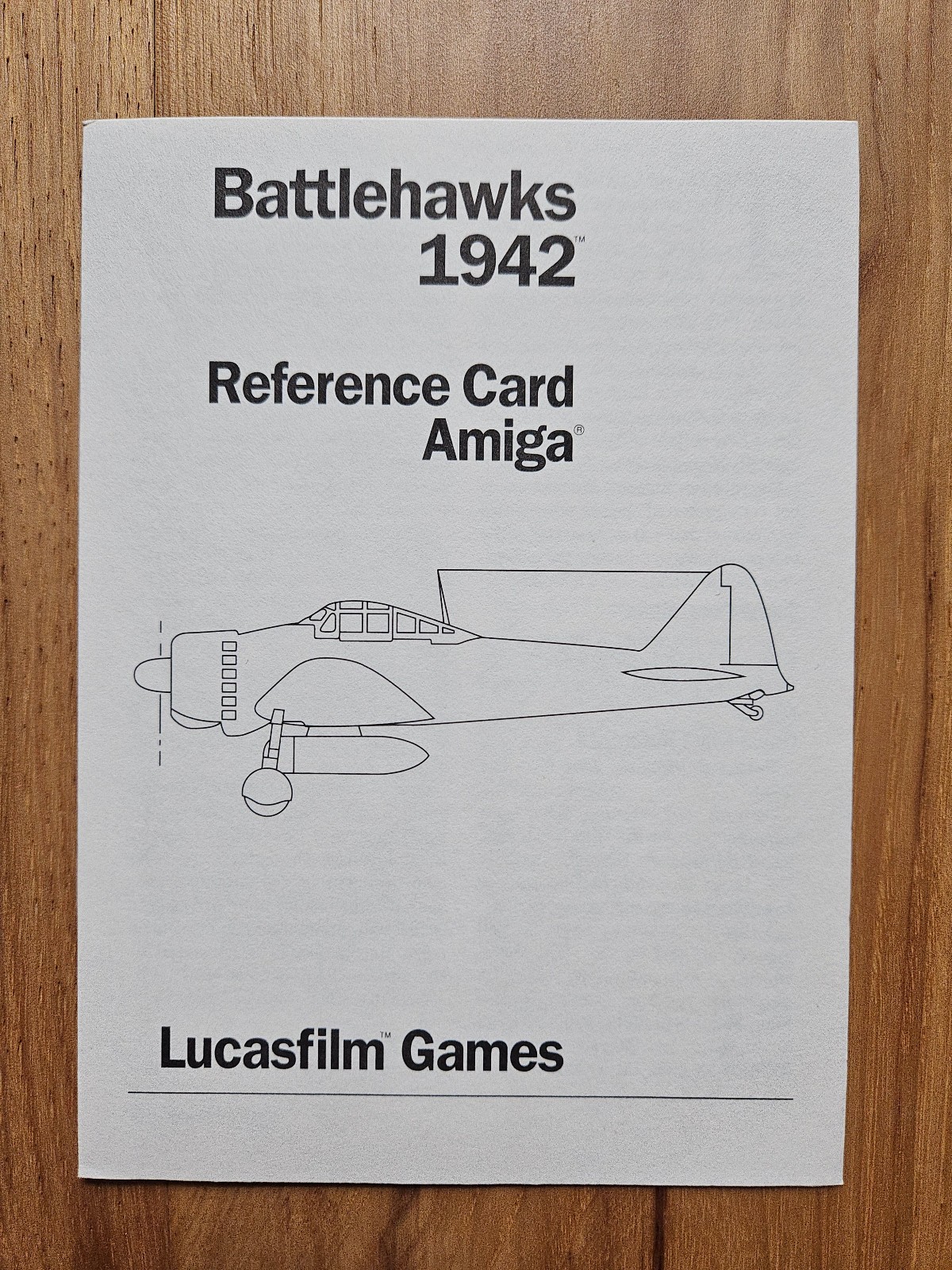 Battlehawks 1942 (1989, Commodore Amiga, Lucasfilm) w/ Manual & Reference Card
