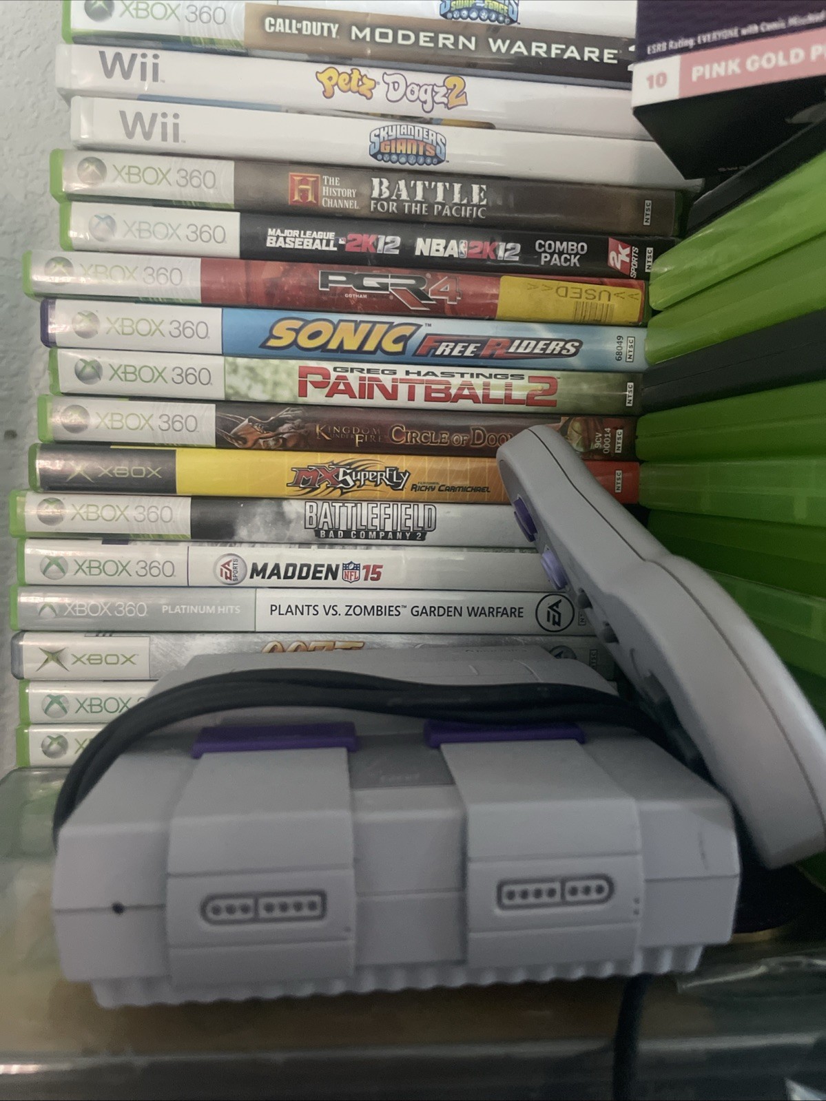SNES 2400166 Super Nintendo Home Classic Console – Gray One Controller
