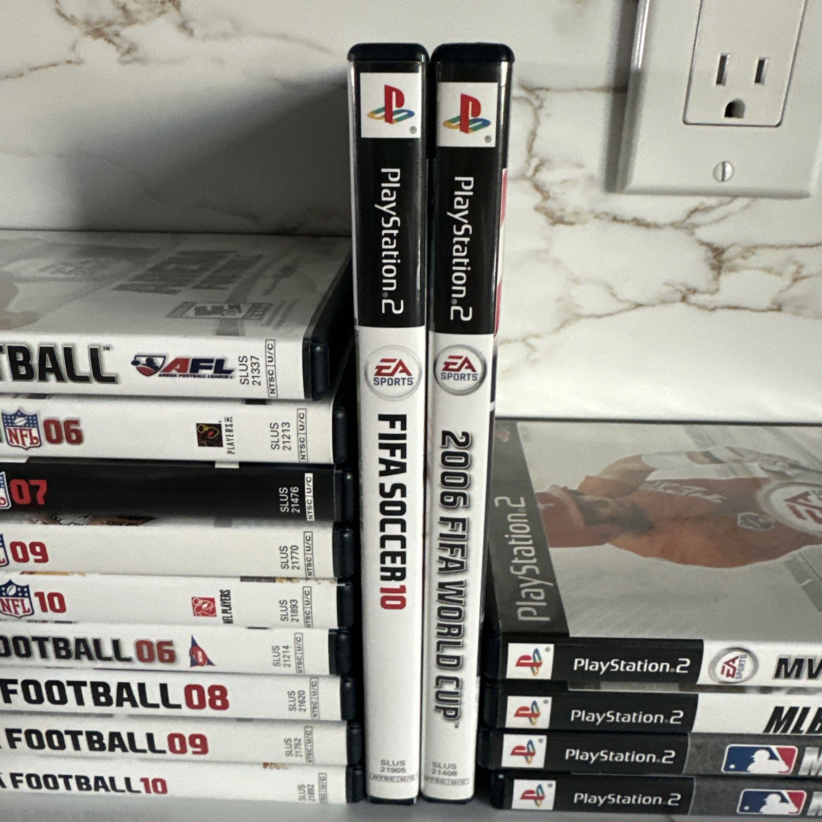 Sony PlayStation 2 Slim Console (SCPH-70001) + 23 Sports Games, Controllers READ