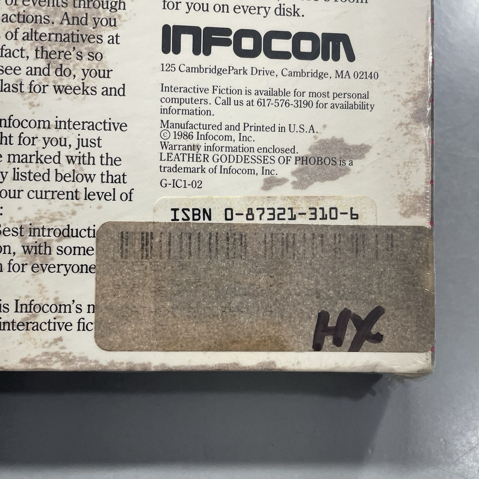 Infocom Leather Goddesses of Phobos 1986 IBM MS-DOS 2.0 5.25″ Factory Sealed