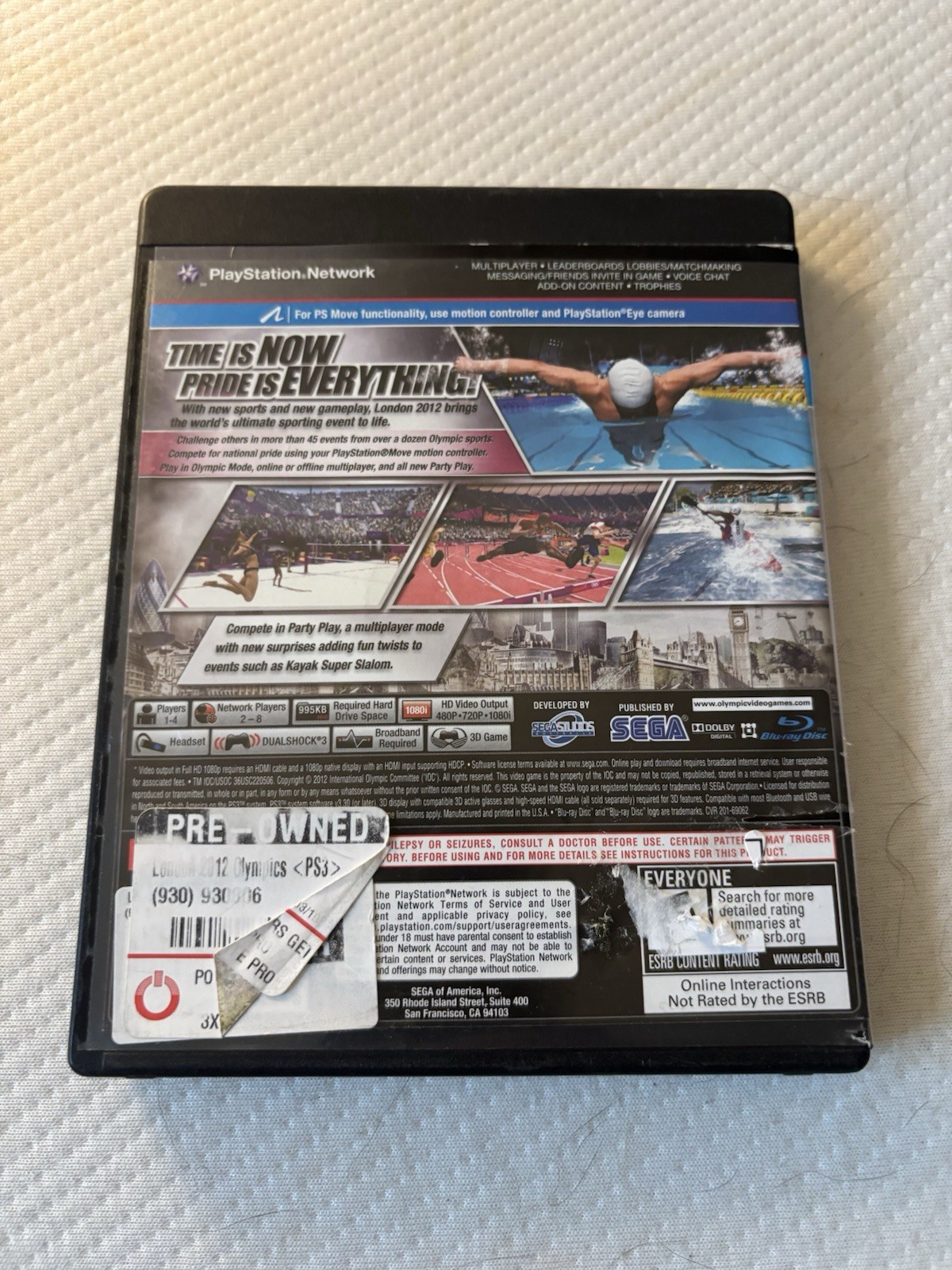 SEGA London 2012 Olympics (PS3) E, Move & 3D Compatible, Multiplayer NTSC-U/C