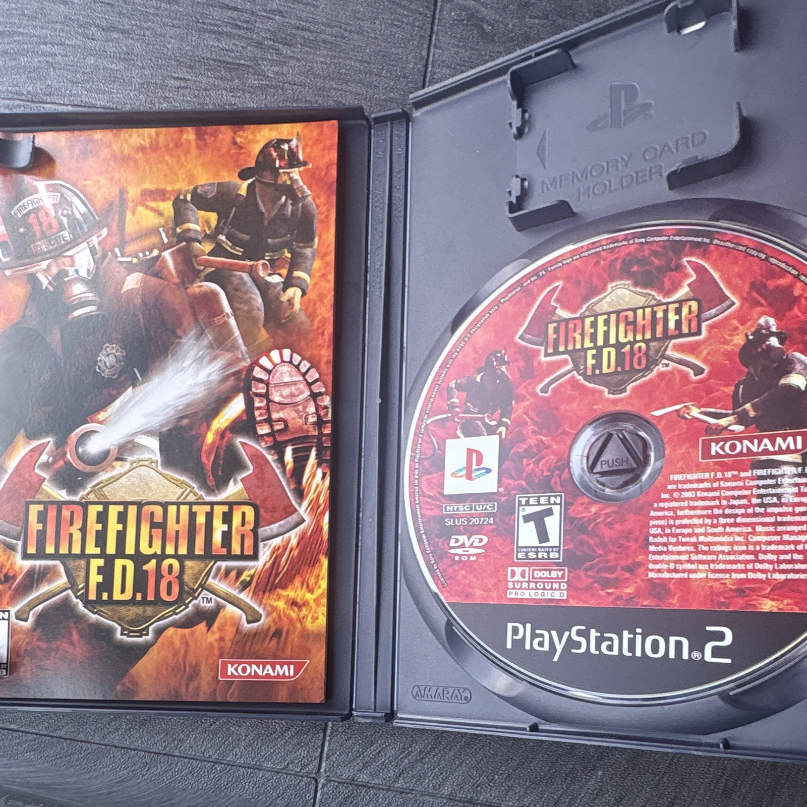 Konami Firefighter F.D.18 (PS2, NTSC-U/C) T Action & Adventure Manual
