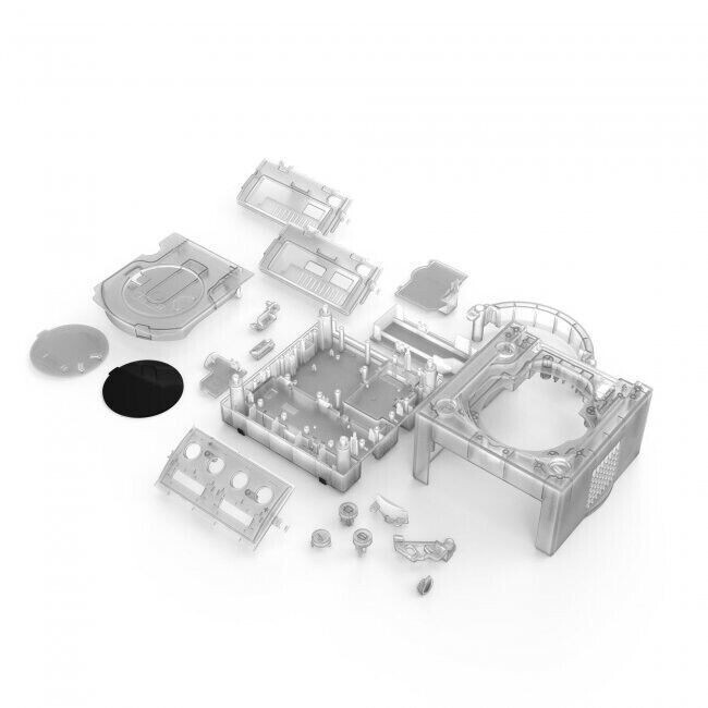 Gamecube Full Replacement Console Shell Housing Translucent Clear Gameboy Player