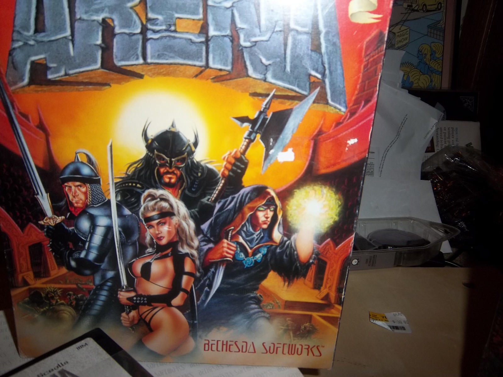 The Elder Scrolls Arena rare PC Big Box Game Bethesda 3.5 Floppy Disks Banded