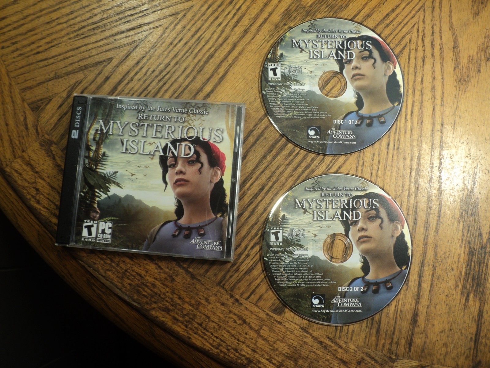 Return To Mysterious Isla (The Adventure Company, 2004) Case, Manual & 2 Disc