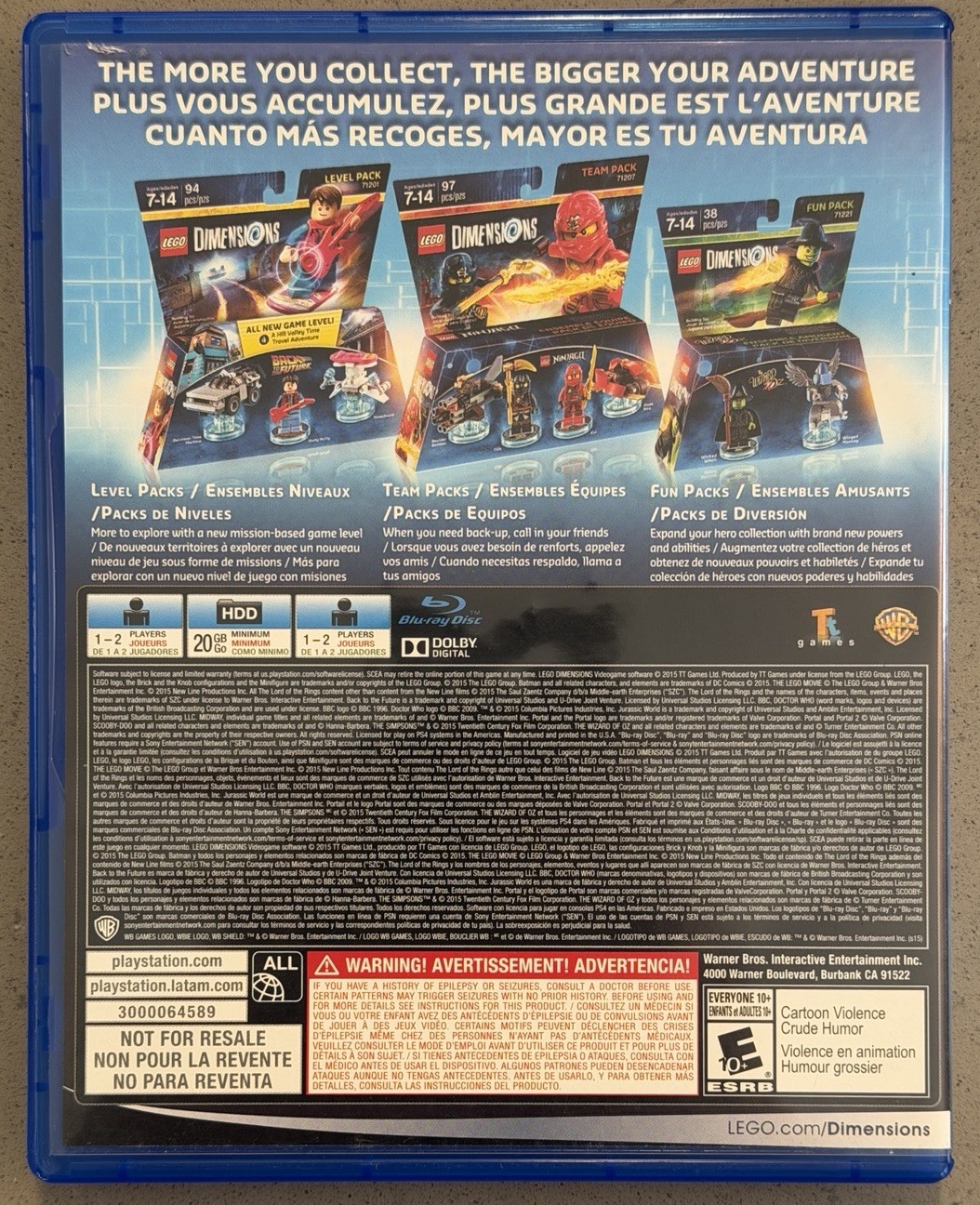 LEGO Dimensions (Sony PlayStation 4, 2015) PS4 – Game