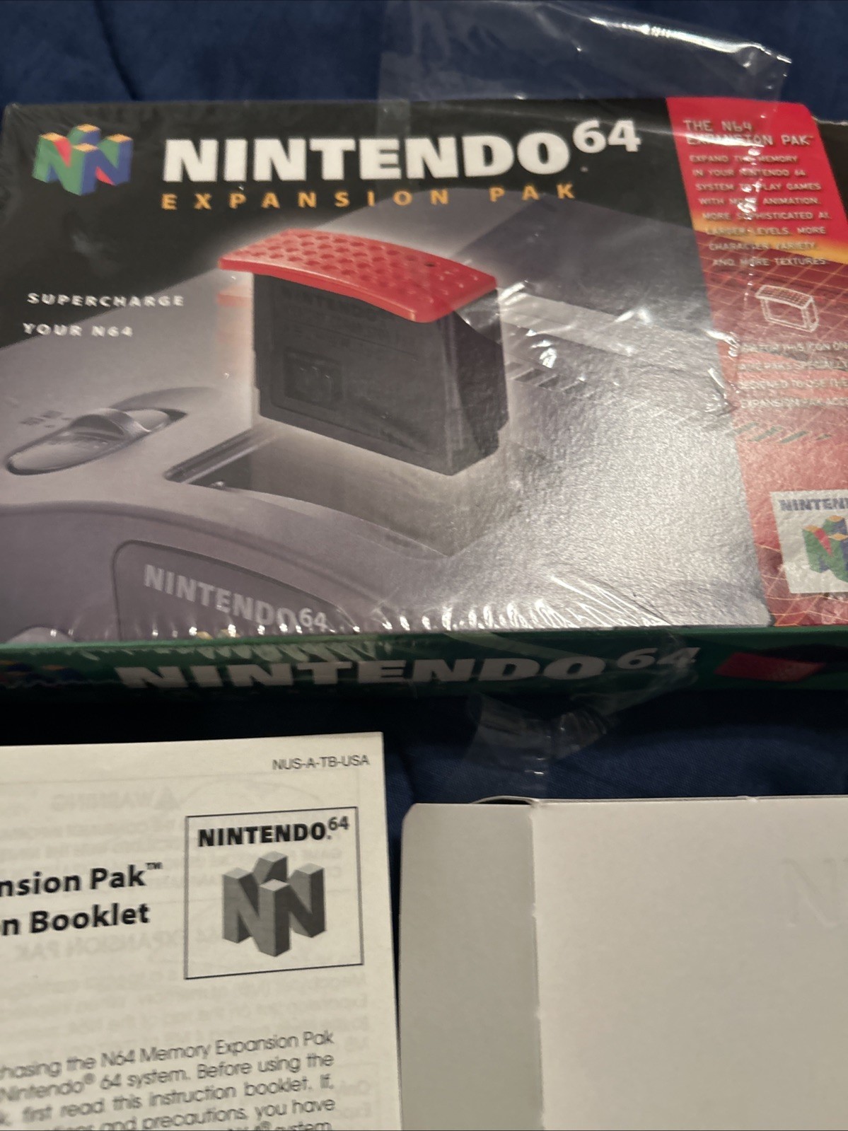 Nintendo 64 Expansion PAK Pack + Removal Tool Box Complete CIB N64 Plastic Wrap
