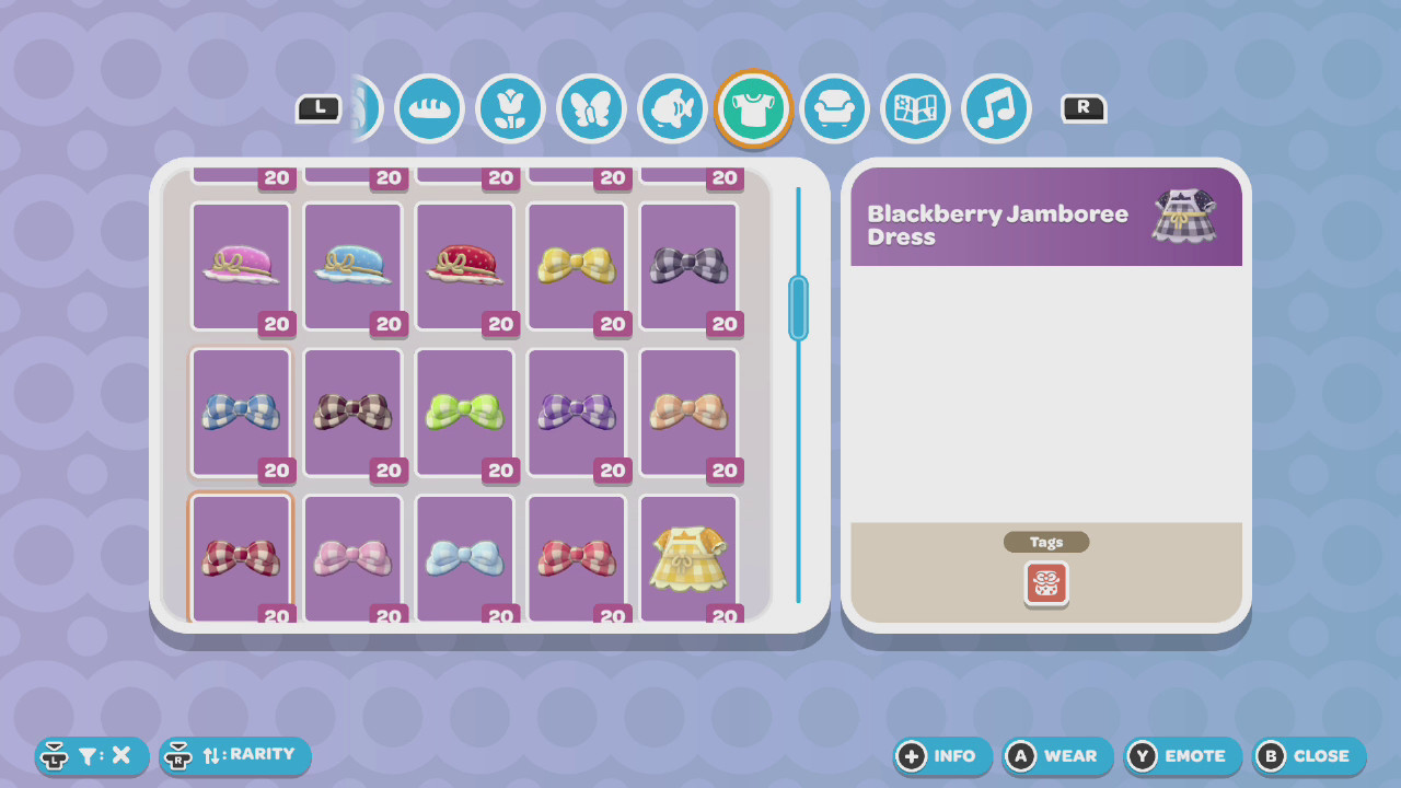 Hello Kitty Island Adventure Clothes 👗Any Item Nintendo Only