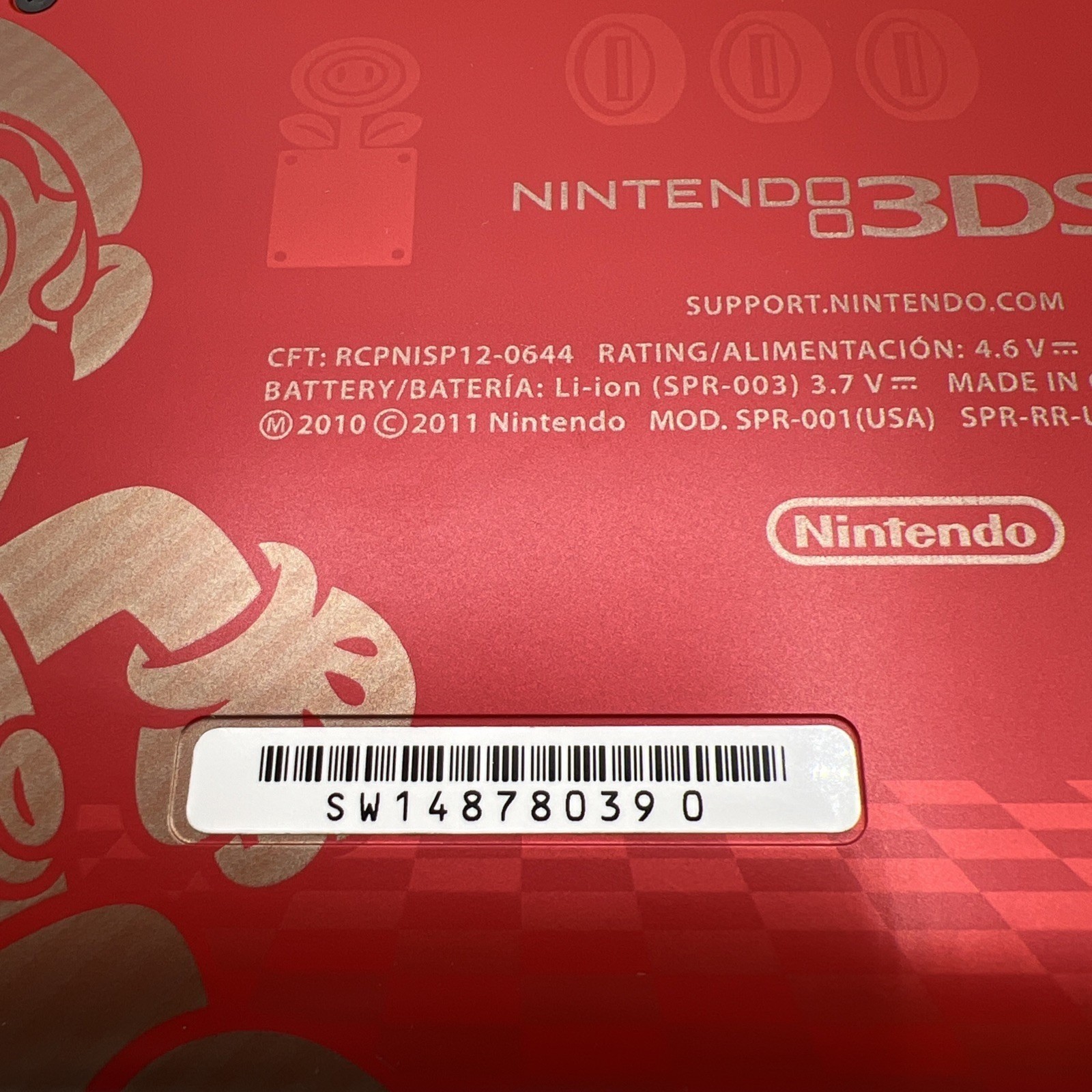 Nintendo 3DS XL Limited Edition 1GB Red Handheld System
