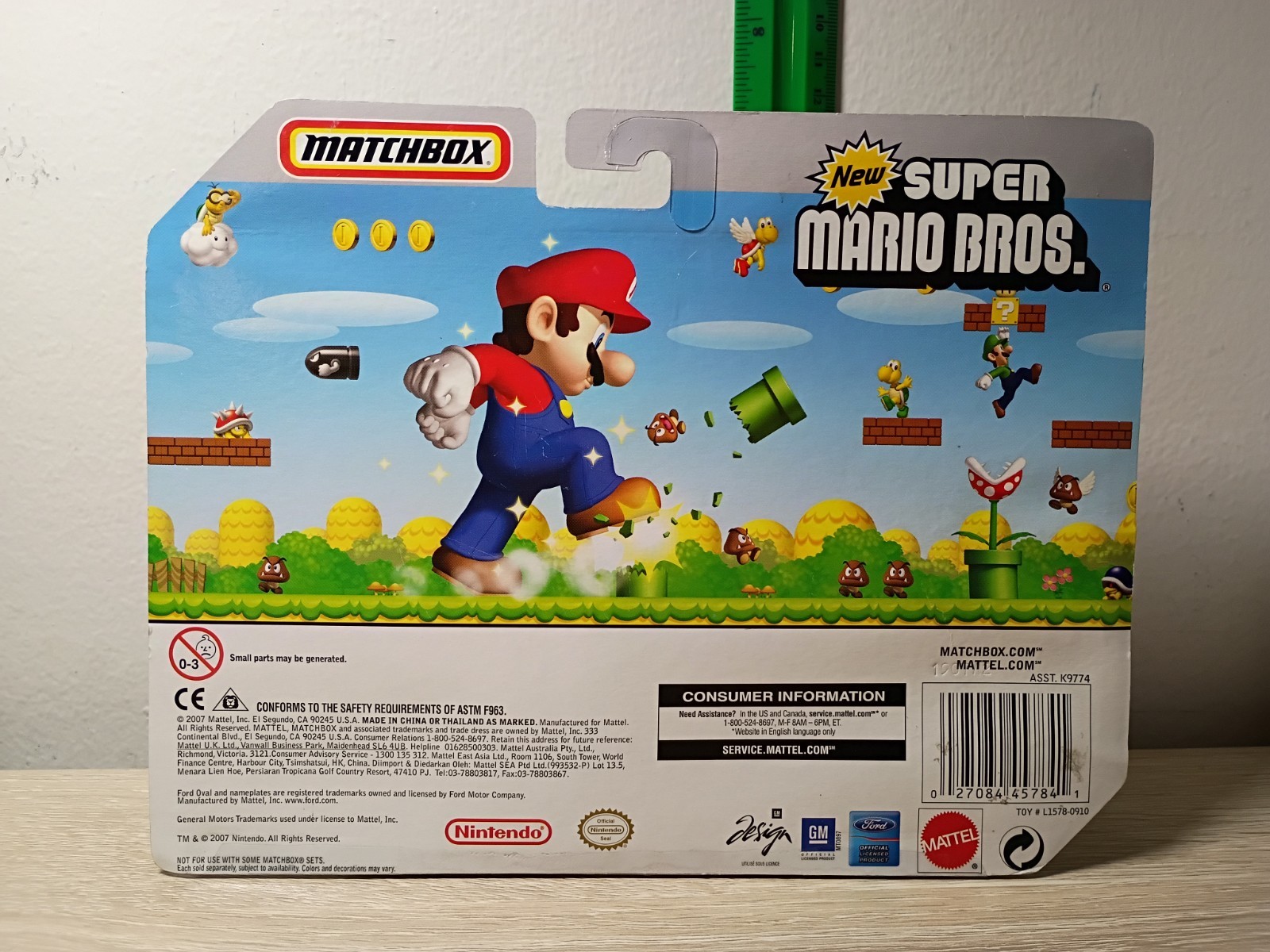 *FREE SHIP* NEW SUPER MARIO BROS Matchbox 5-PK 2007 Ford Chevy Truck Van Taxi