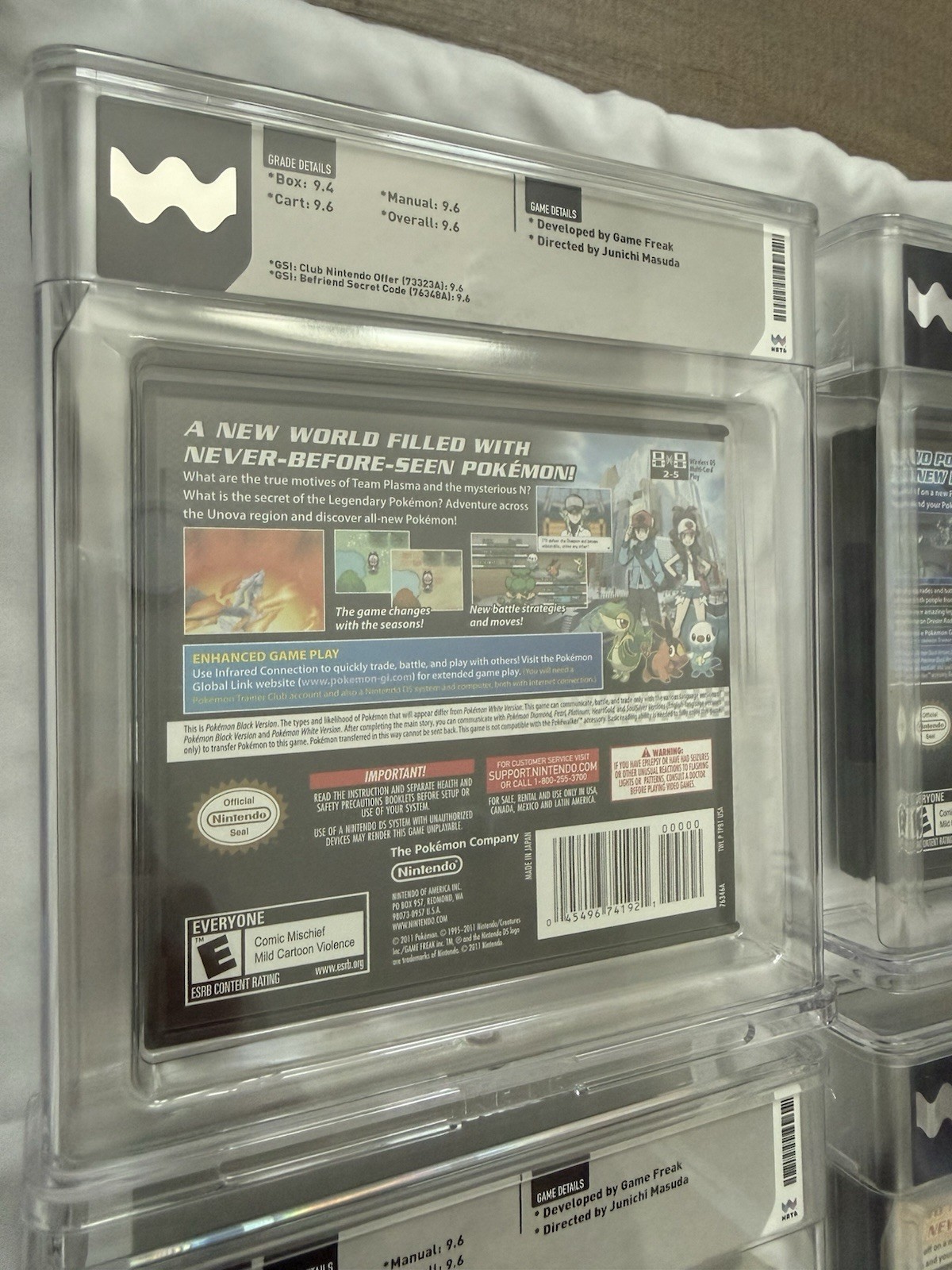 Pokemon Black, White, Black2, White2 Bonus Lot WATA CIB 9.6