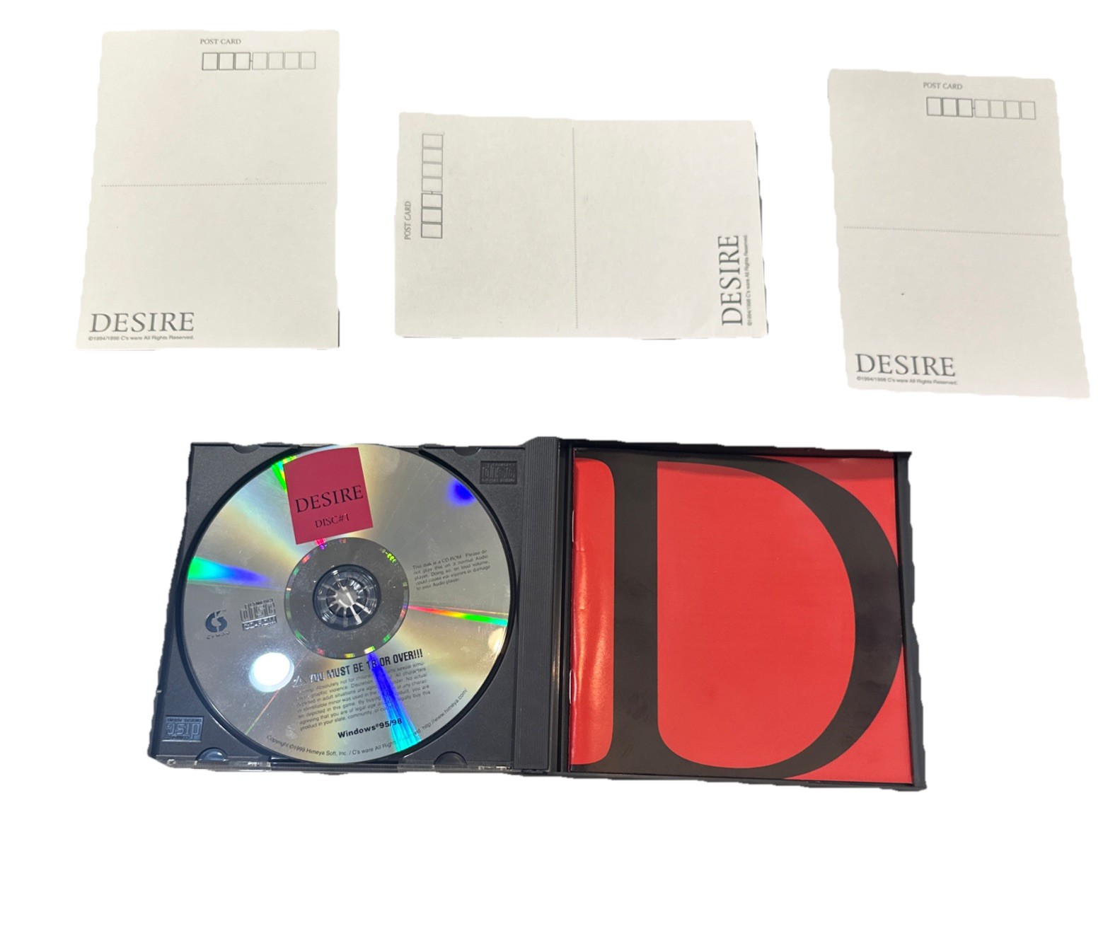 Anime Desire CD ROM 1999 2Cd 3 Promo Post Cards 1998 Sexy Inv26-01