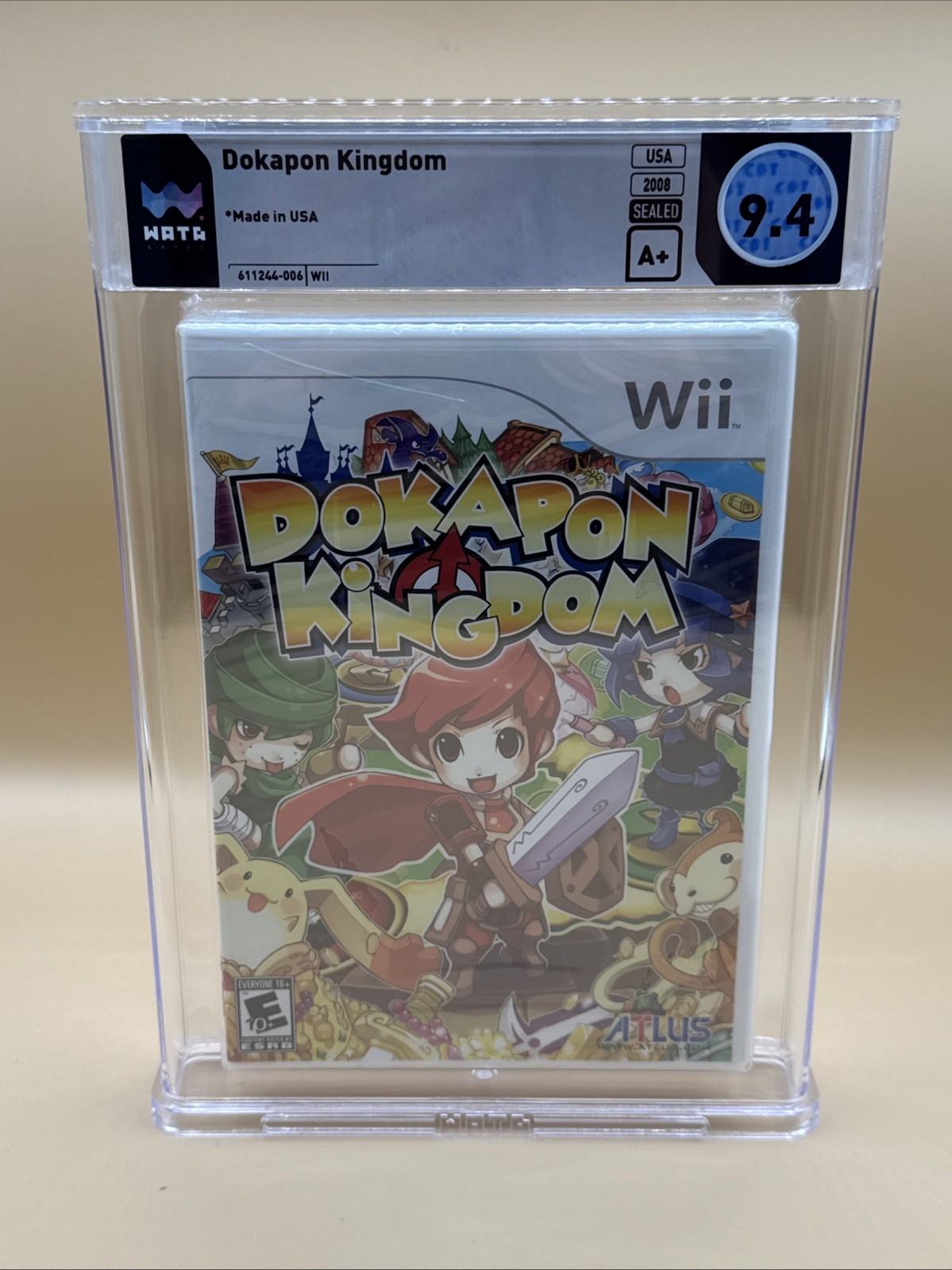 Wii Dokapon Kingdom Wata 9.4 A+ Rare ALTUS Games SEALED GRADED