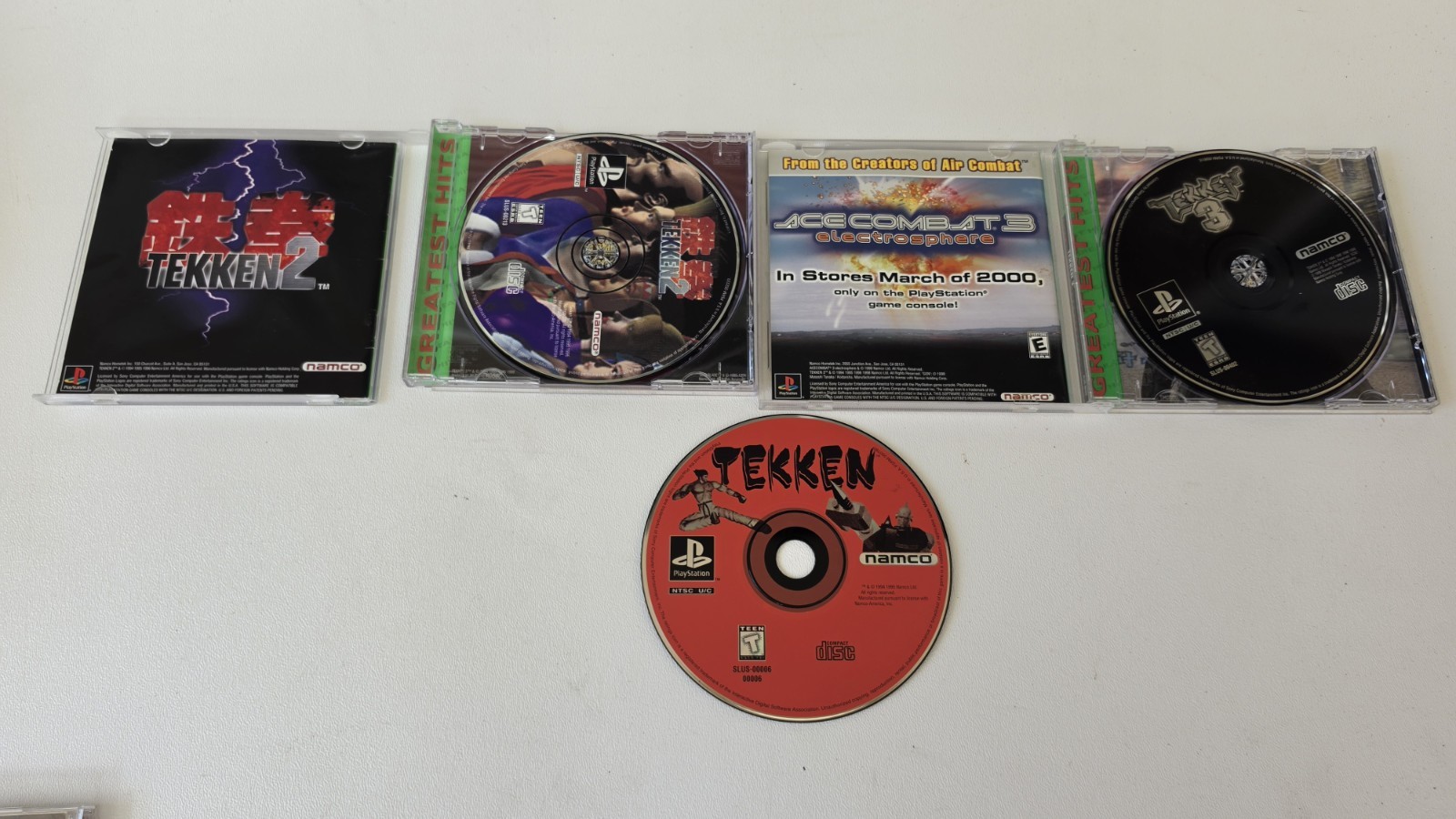 Sony PlayStation PS1 Tekken 1, 2, 3 Greatest hits Trilogy