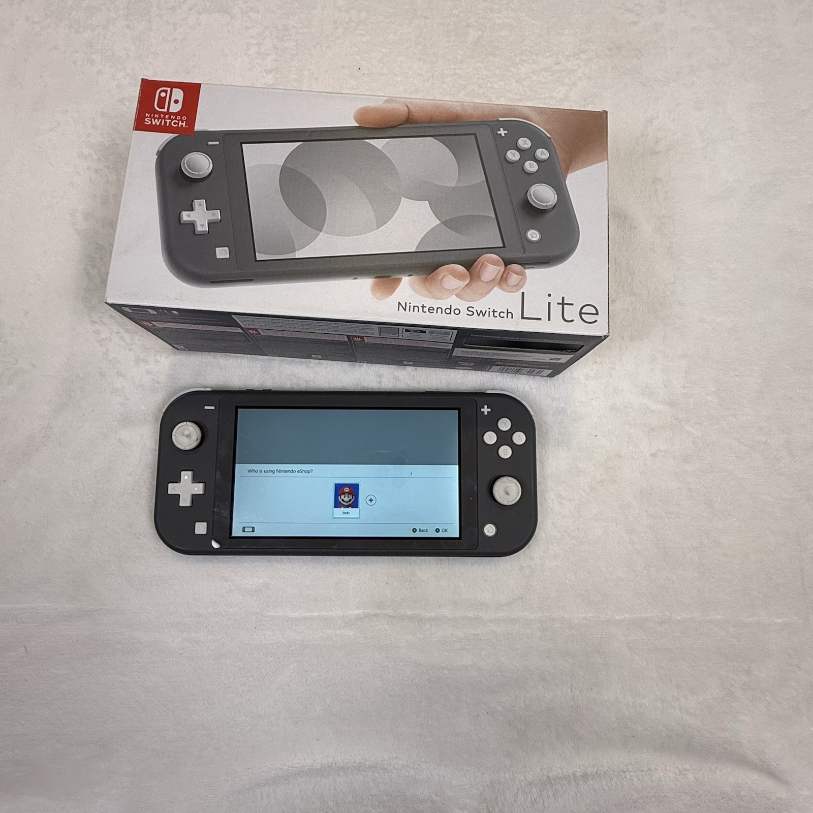 Nintendo Switch Lite Gray HDH-001 Console Tested Works w/ Box No Charger Read
