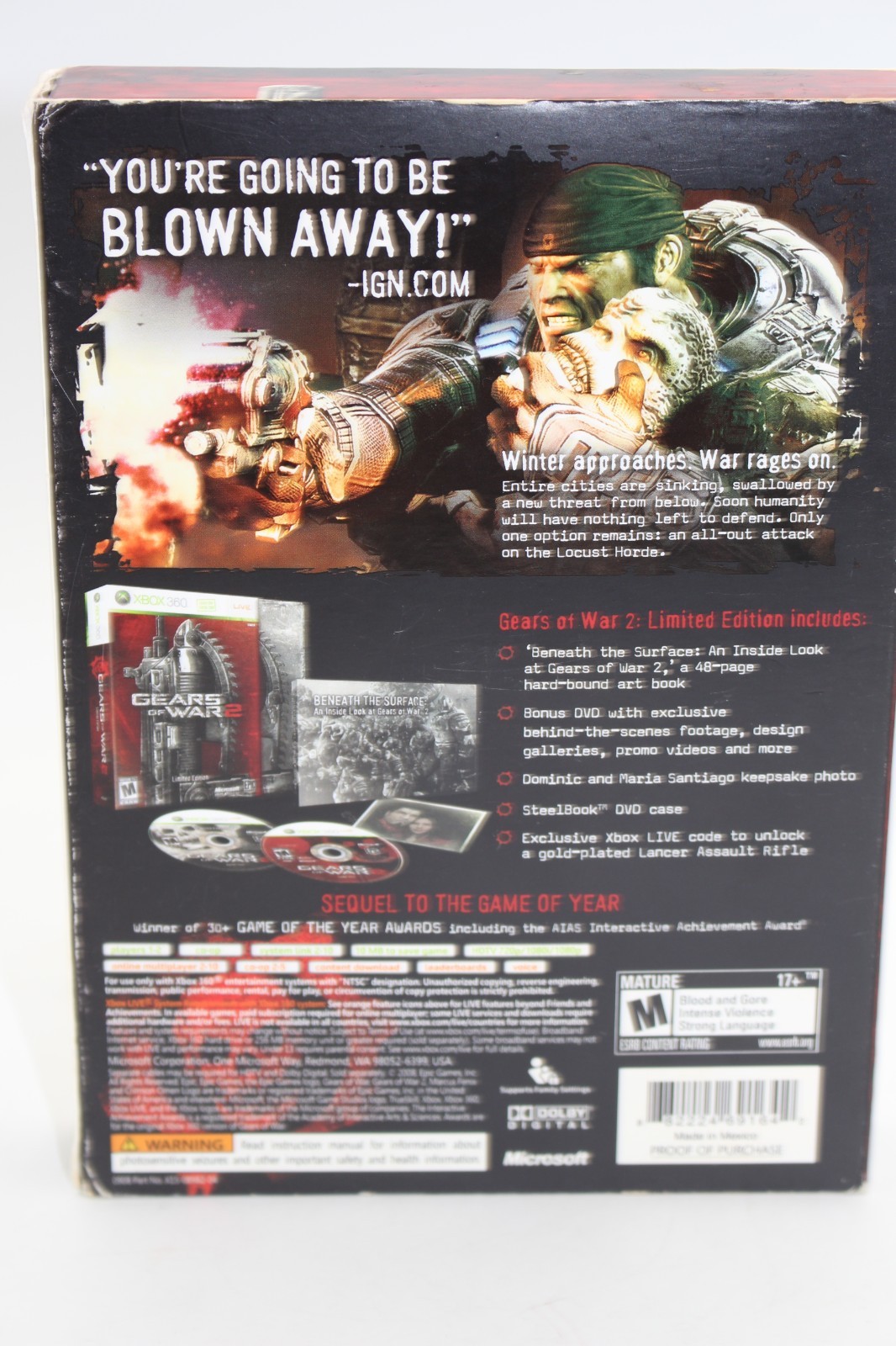Gears of War 2 Limited Edition NO GAME INCLUDED – Microsoft Xbox 360