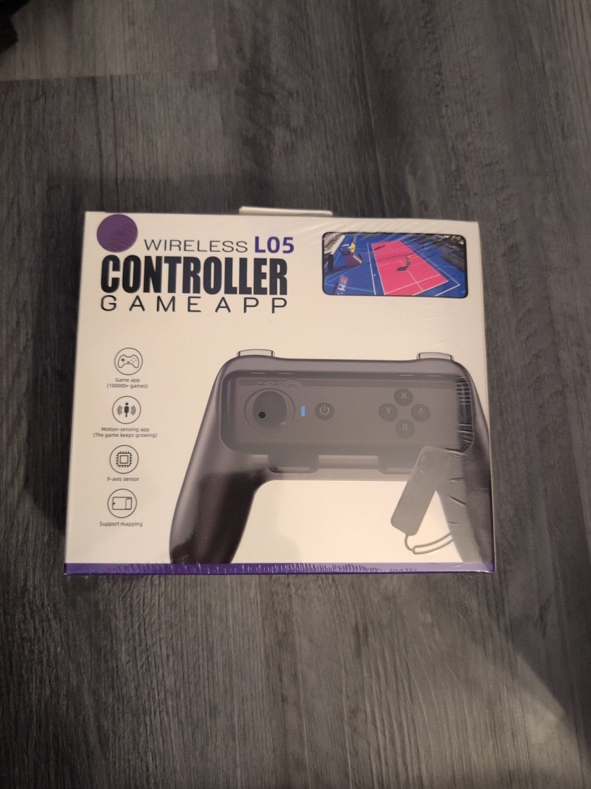 L05 Wireless Mobile Phone Controller Gamepad, Black, Built-In Holder Android iOS