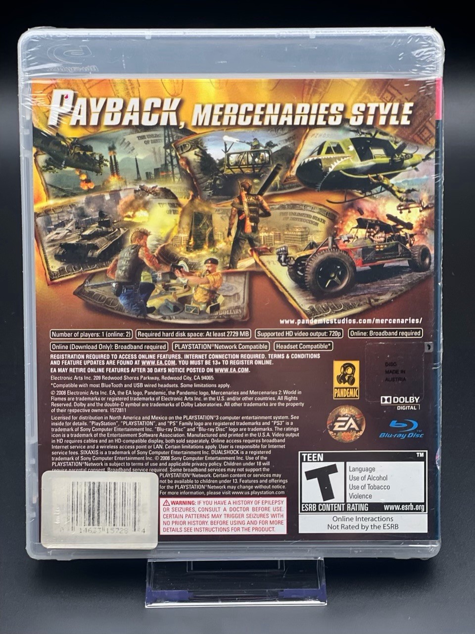Mercenaries 2: World In Flames PlayStation 3 Factory Sealed New PS3