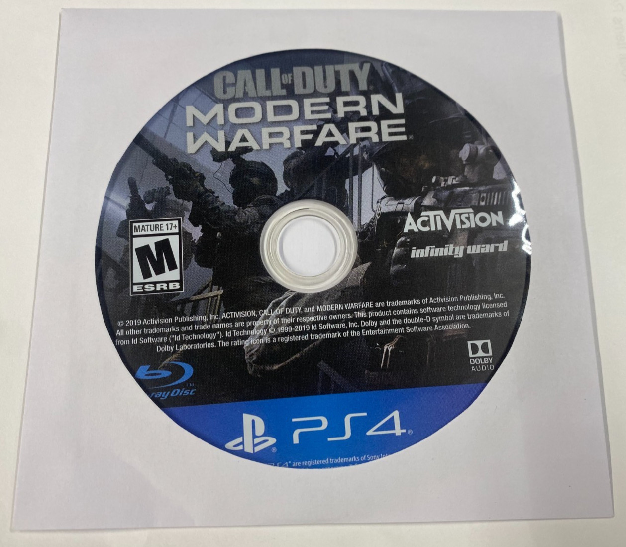 Call of Duty Modern Warfare Sony PlayStation 4 Multiplayer Shooter – DISC ONLY