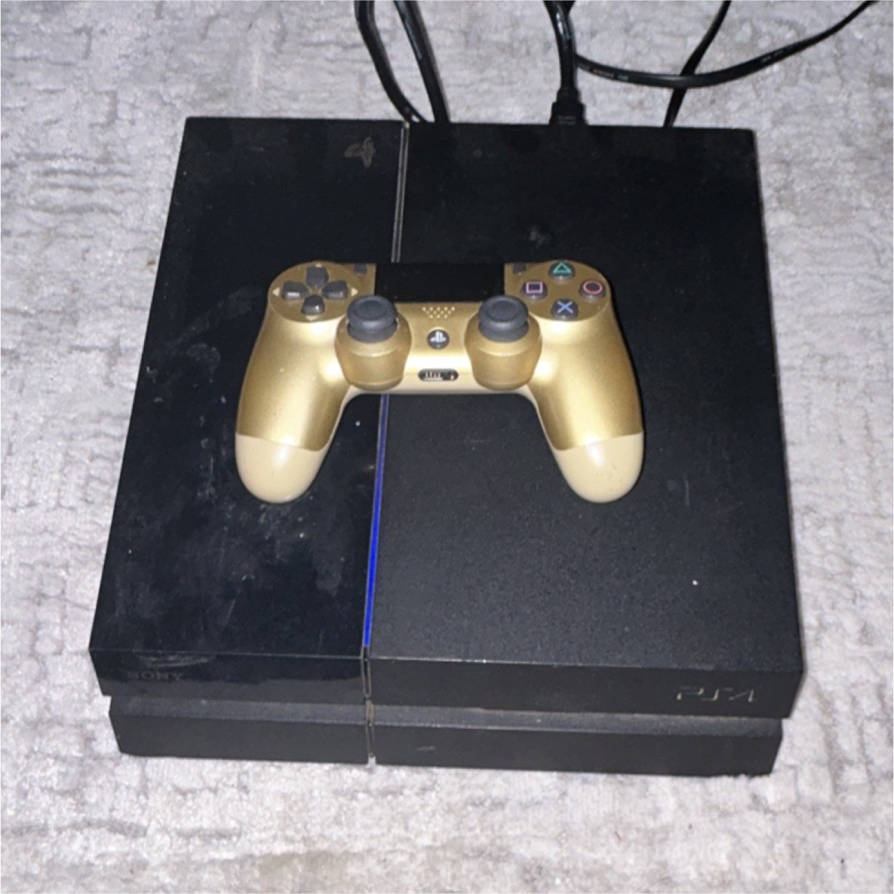 Sony PlayStation 4 Black Console with Gold Controller Wi-Fi Capability