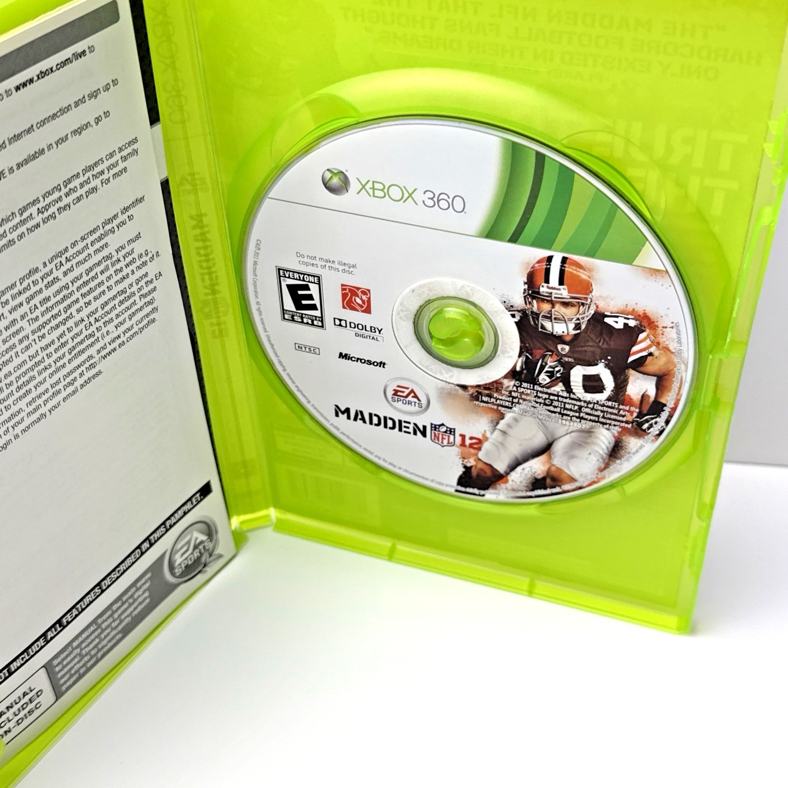 Madden NFL 12 Microsoft Xbox 360 CIB Complete Refurbished & Tested Free Shipping
