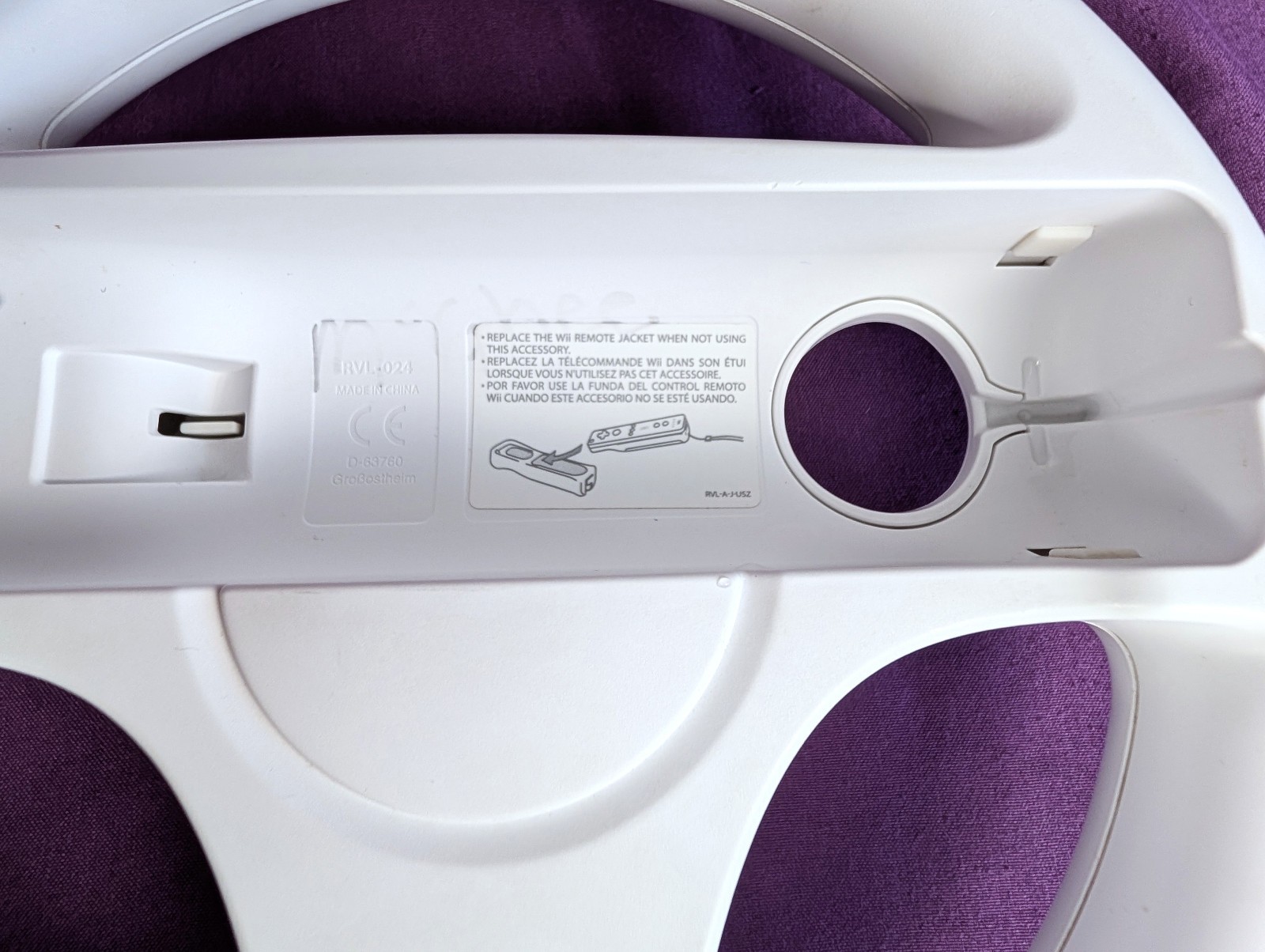 OEM Nintendo Wii Wheel Controller Accessory Attachment White *TESTED*