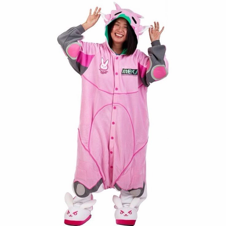Official Discontinued Rare Blizzard Overwatch D.va Kigurumi Pajamas Costume