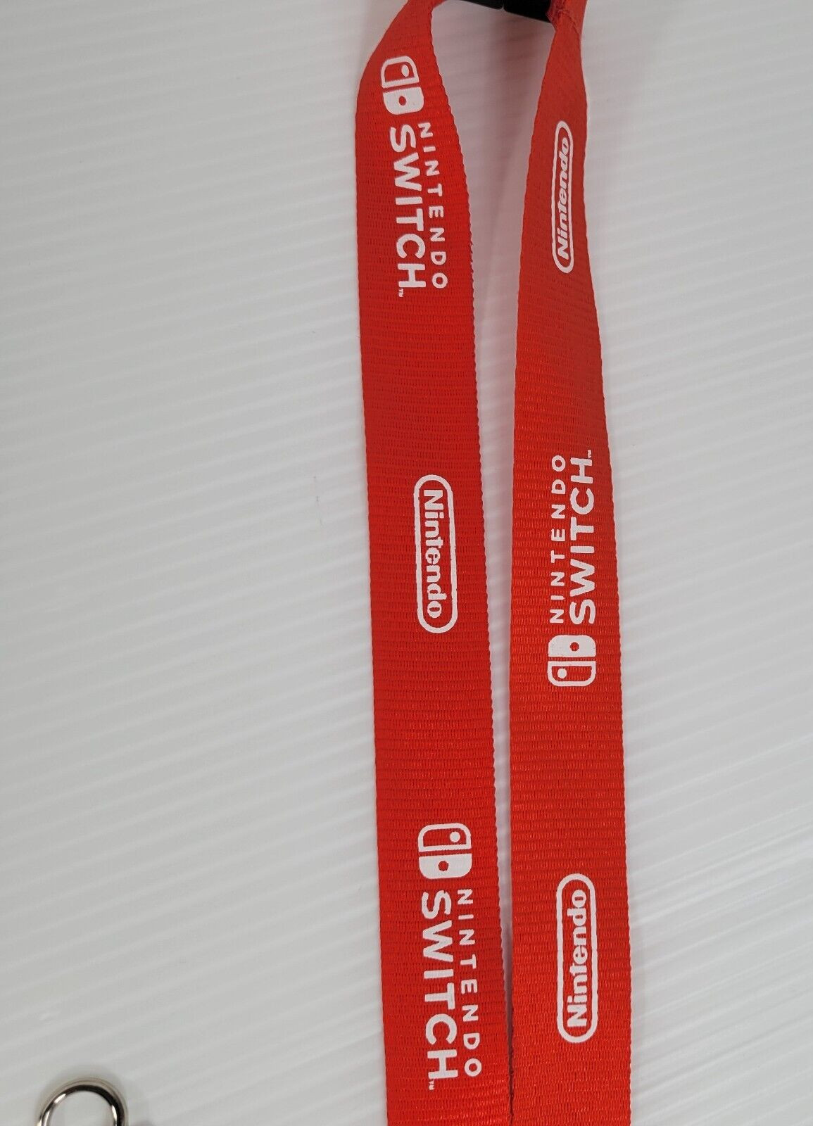Nintendo Switch Lanyard Red White Silver Clip Neck Fob Holder Keychain