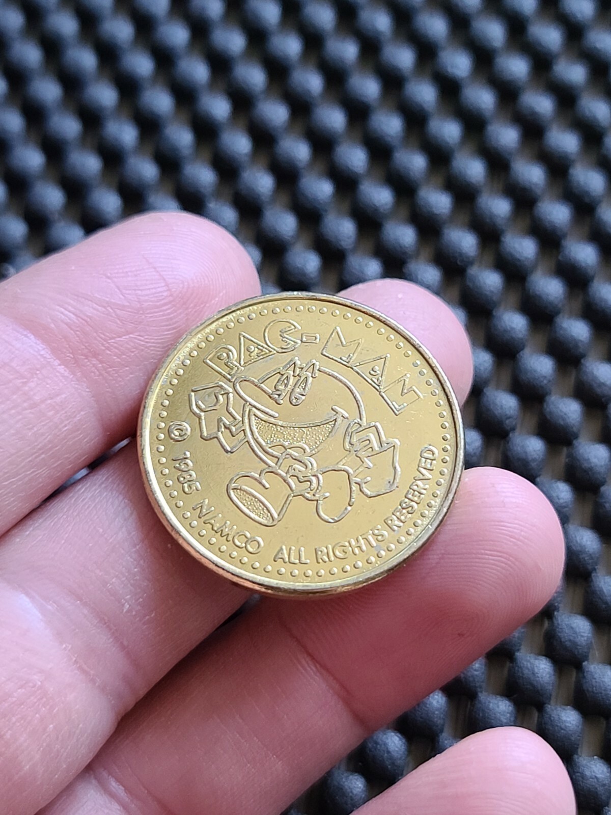 Vintage Pacman Arcade Token Coin Medal Rare Promo Nintendo Namco SNES GBA 3DS a