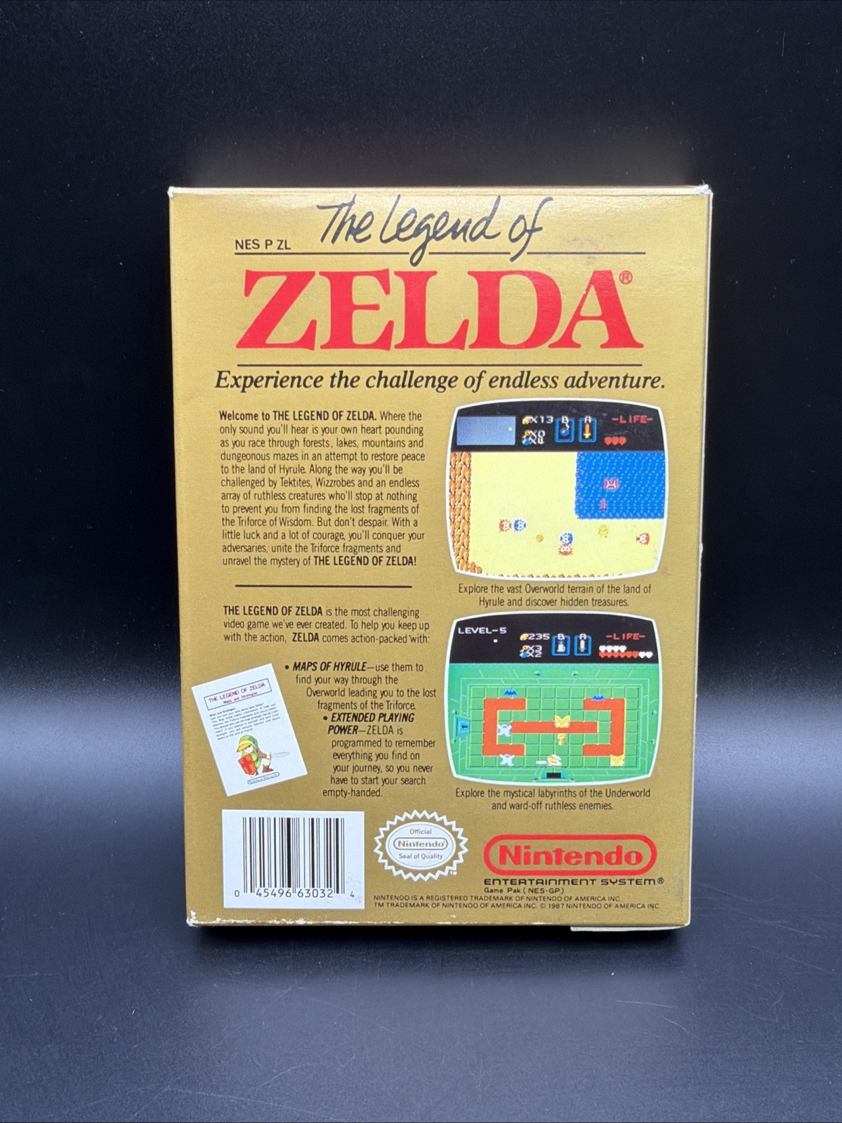 The Legend Of Zelda Oval Seal Box Original Nintendo Entertainment System NES CIB