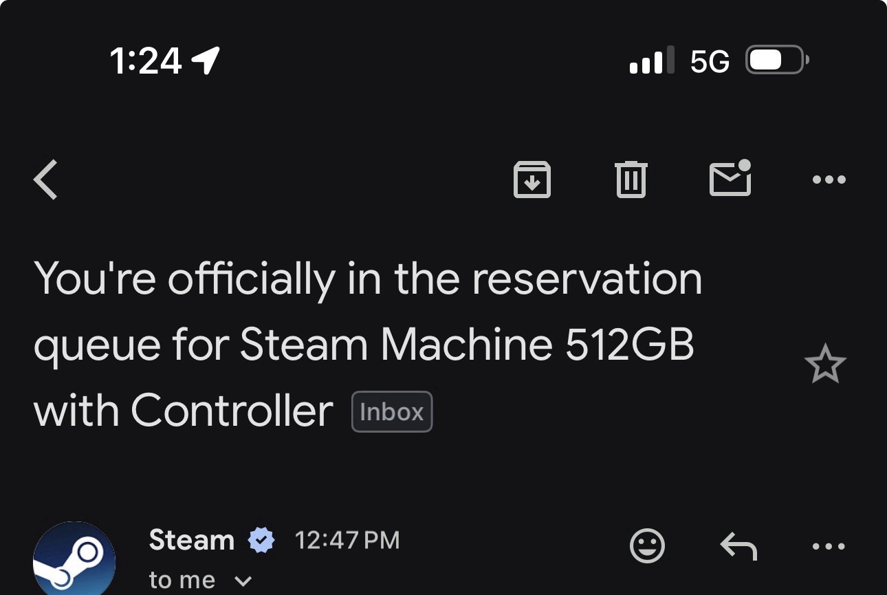 Steam Steam Machine 512GB 1080p Black Home Console w/ Controller, SteamOS Wi-Fi