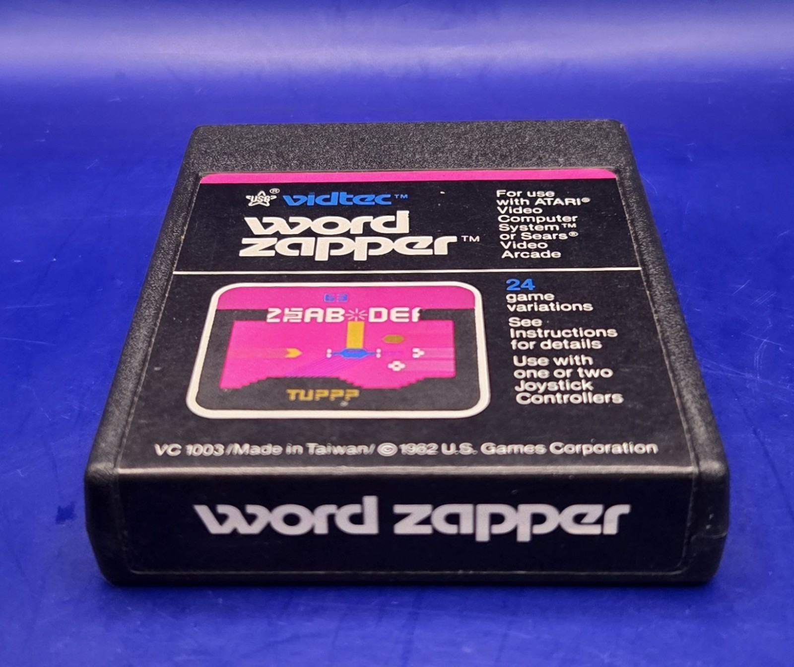 Vtg 1982 Atari/Sears Video Arcade Game ~ Vidtec “Word Zapper” (Tested & Working)