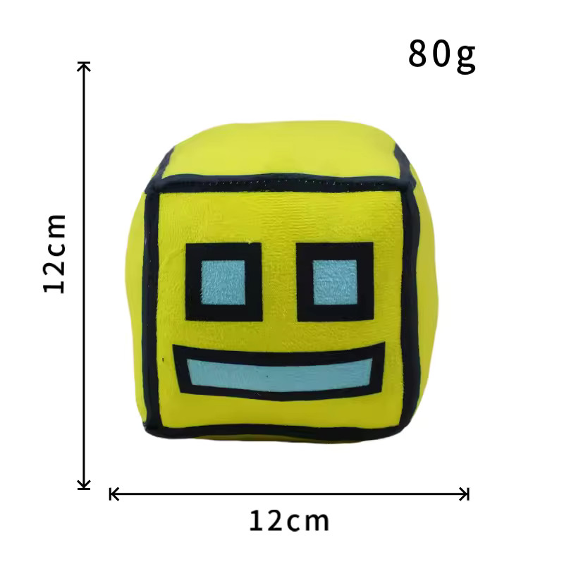 12CM Geometry Dash Plush Toy Soft And Cuddly Game Plush Doll Kids Birthday Gifts