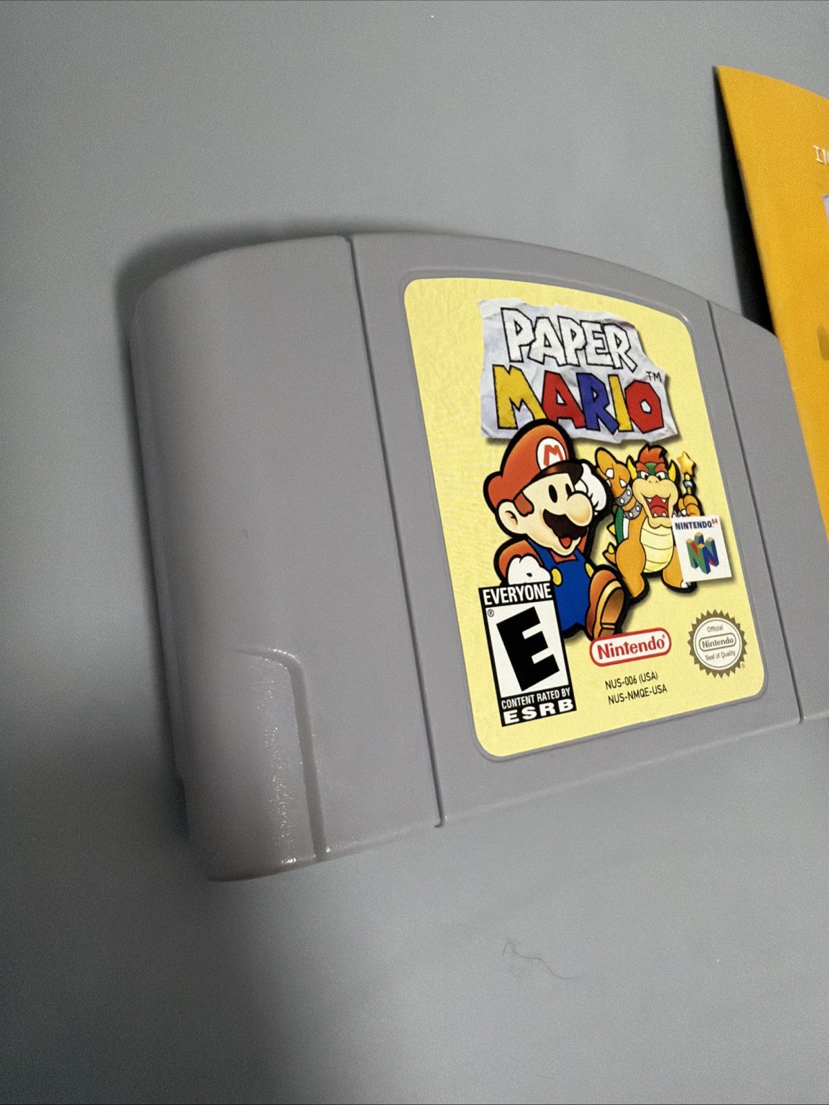 Paper Mario Nintendo 64 2001 w/ Manual 100% Authentic *Tested* *GREAT LABEL*