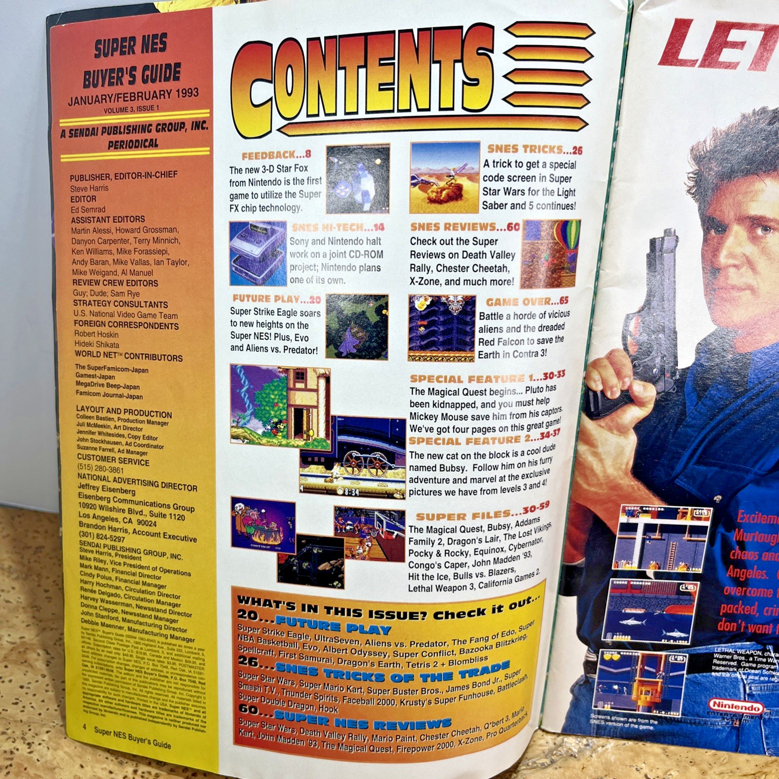 Super NES Buyer’s Guide Magazine-Vol. 3 #3(Feb, 1993) Dragon’s Lair, Bubsy, SNES