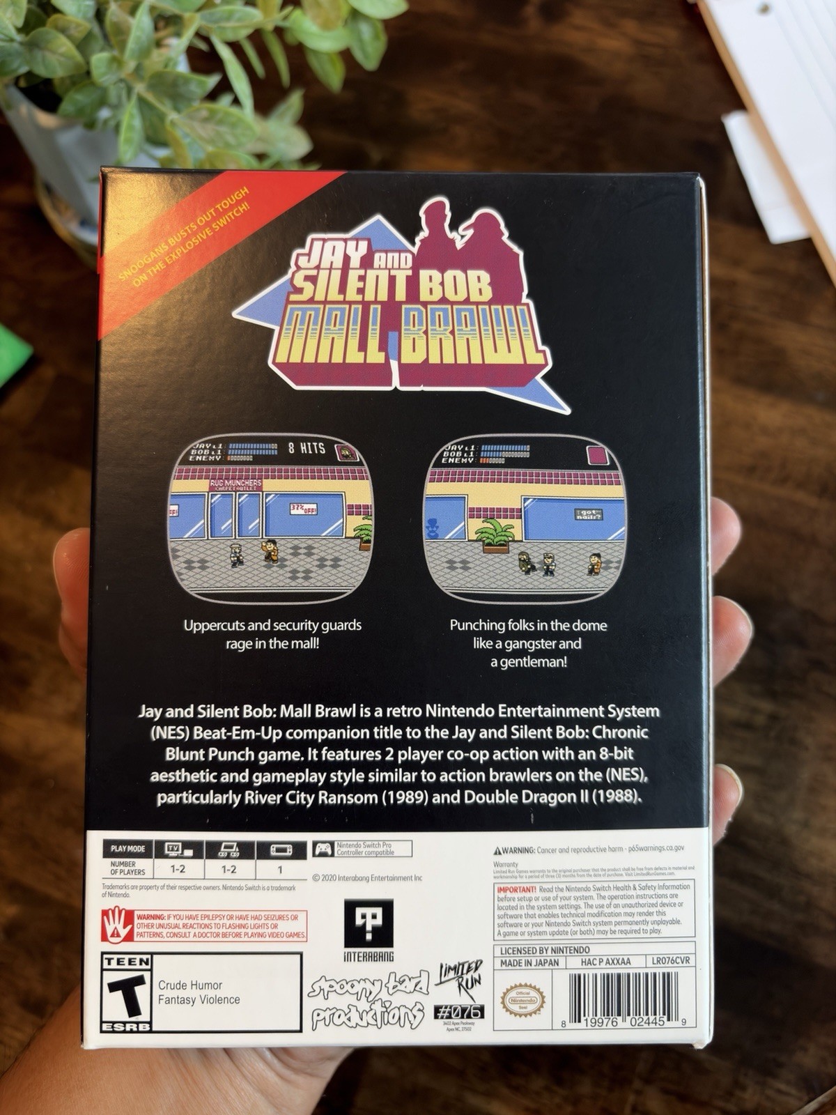 Jay and Silent Bob: Mall Brawl Nintendo Switch Limited Run Signed By both