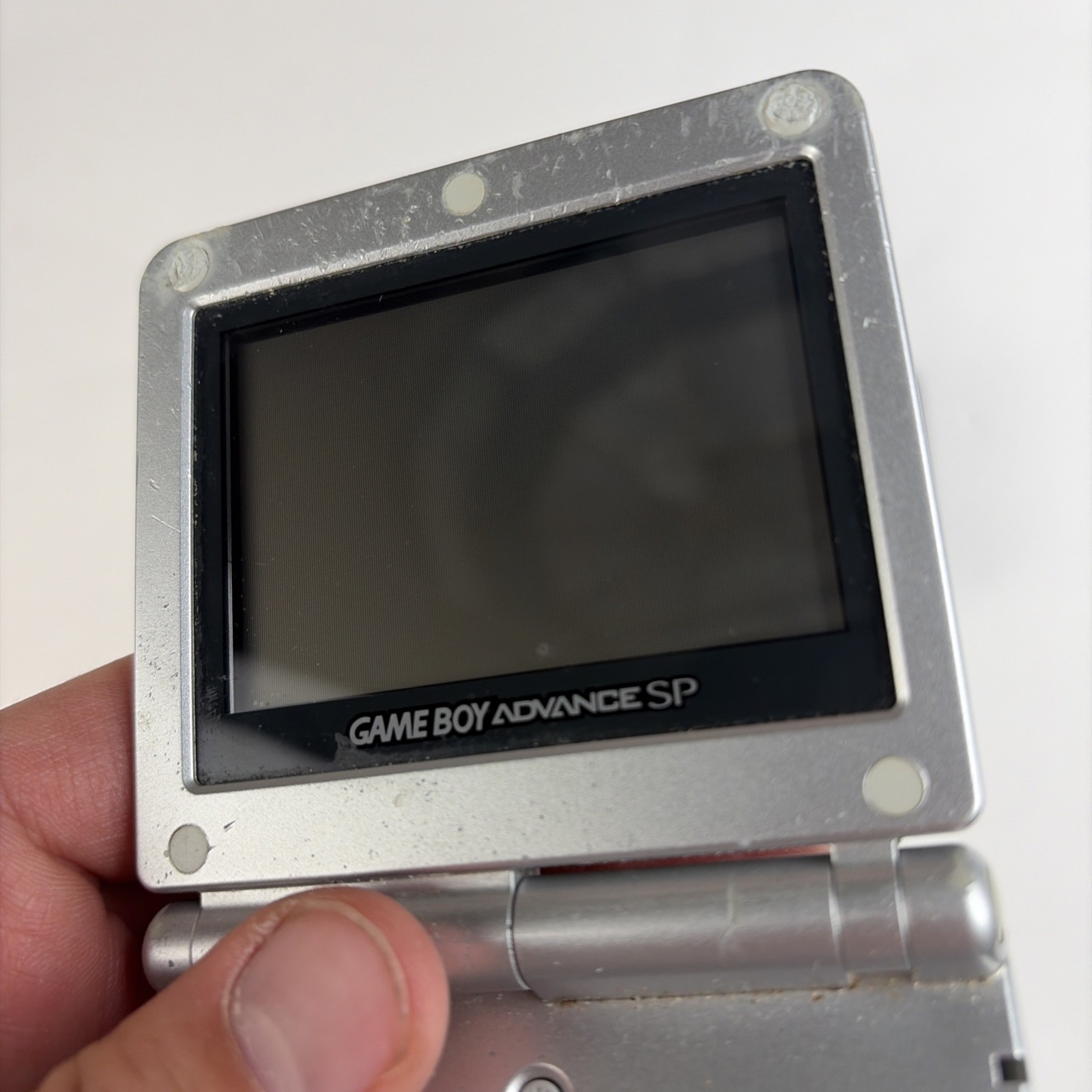 Gameboy Advanced sp GBA Platinum Silver Ags-001 Tested US Model