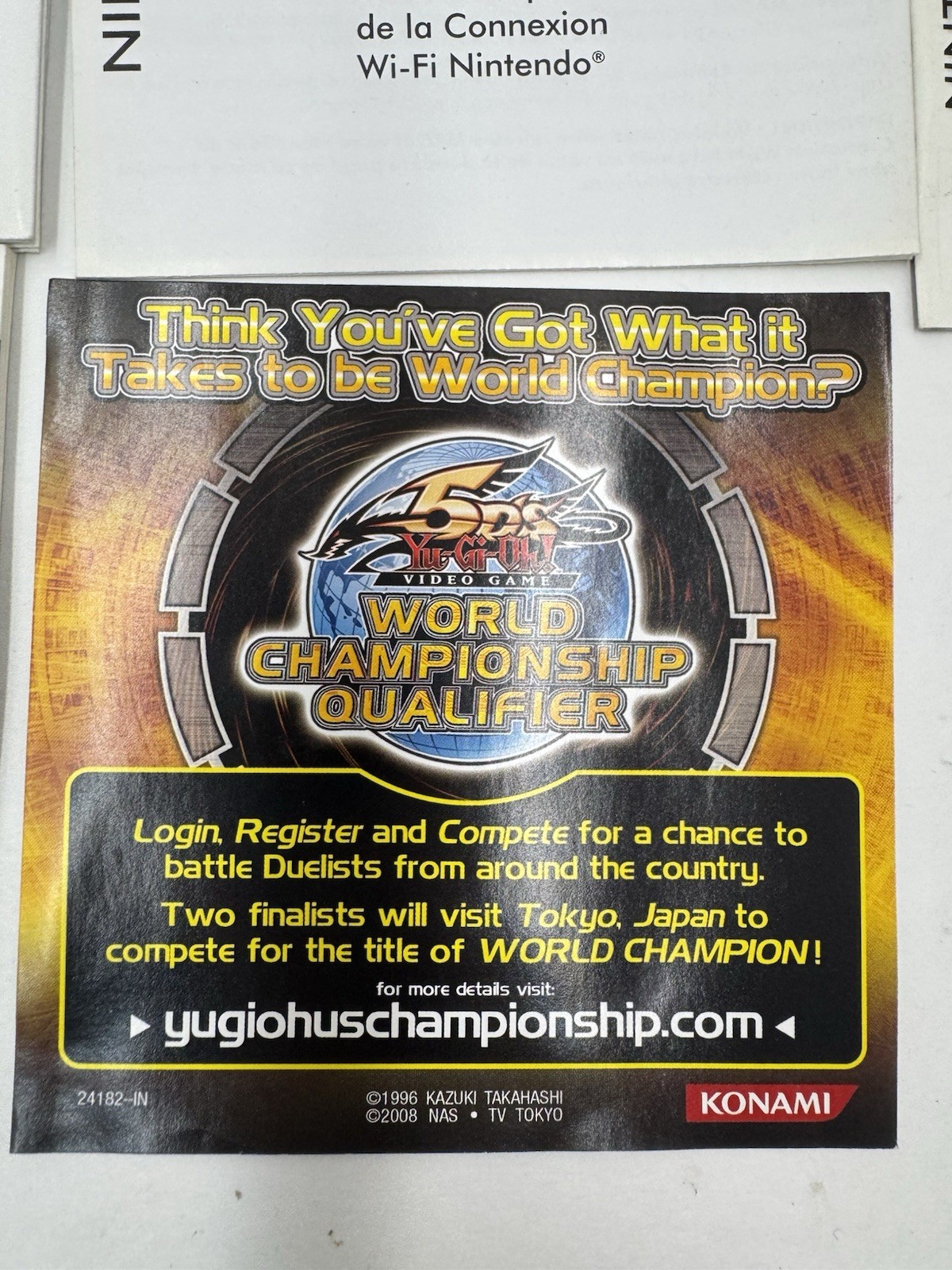 DS Yu-Gi-Oh 5D’s World Championship 2011: Over the Nexus *w/Inserts*No Cards*F/S
