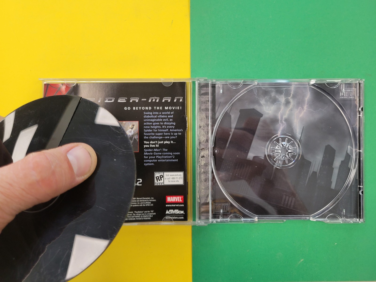 Spider-Man 2 — Enter: Electro (Sony PlayStation 1, 2001) Case And Manual Only