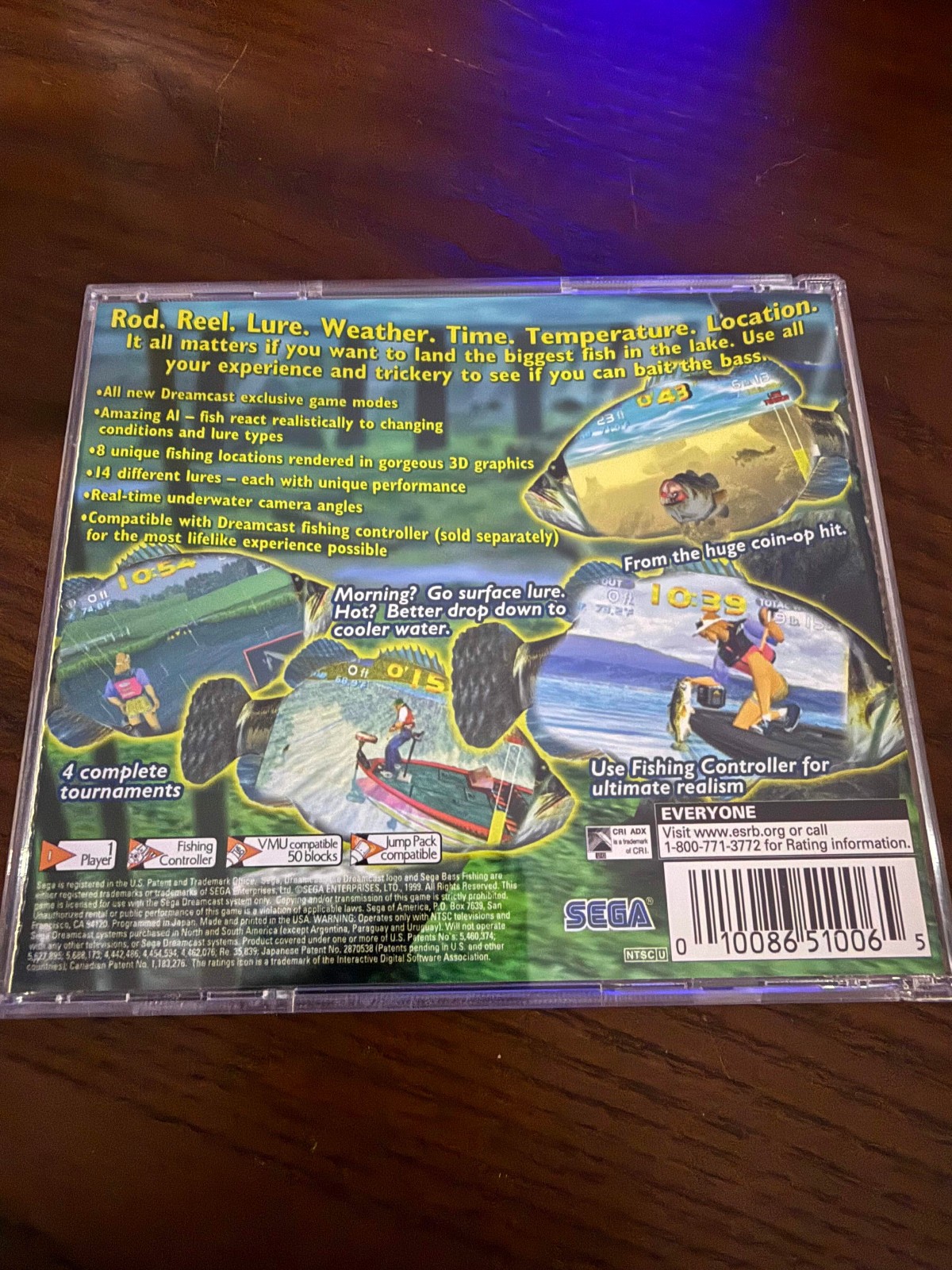 Sega Bass Fishing (Sega Dreamcast, 1999) – AUTHENTIC, TESTED, CIB, SEE PICS