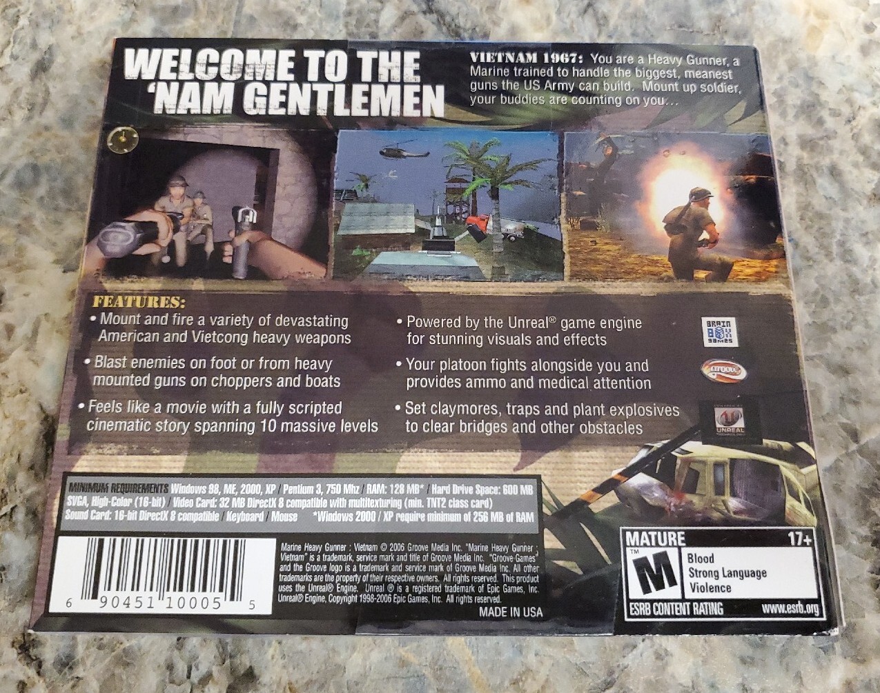 PC Windows Marine Heavy Gunner Vietnam (PC, 2004) BRAND NEW