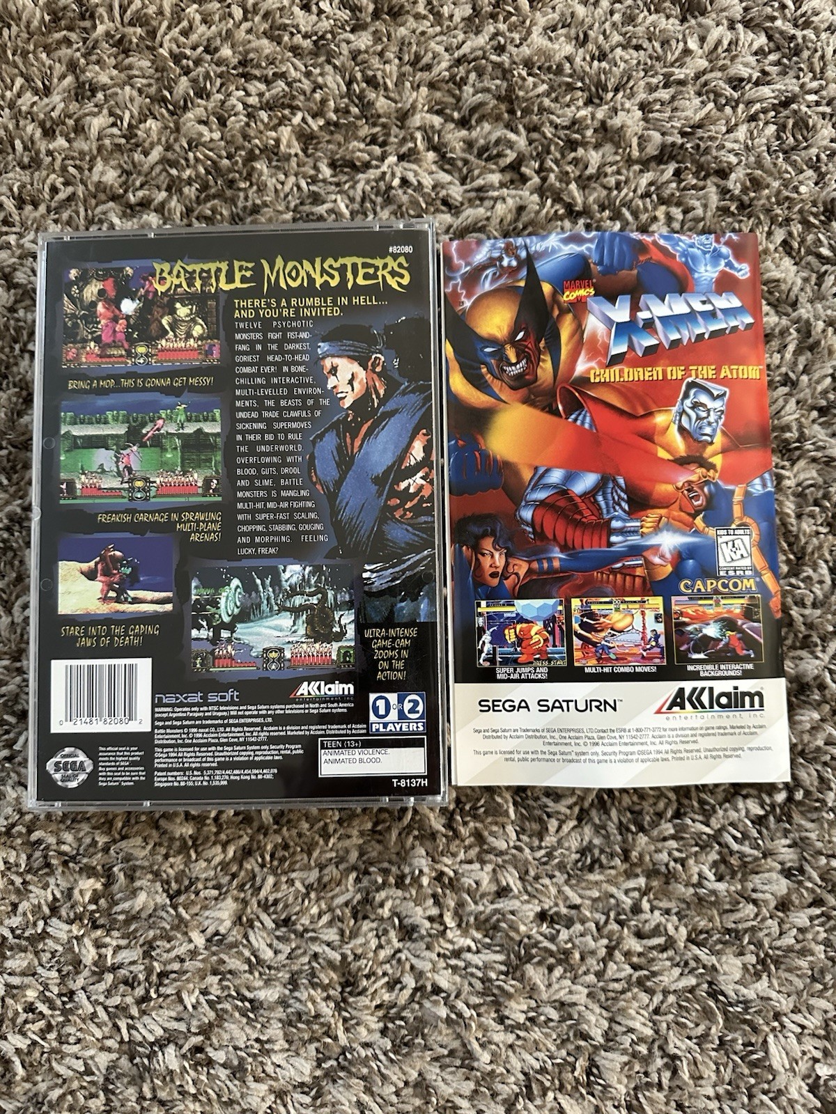 Acclaim Battle Monsters (Sega Saturn, T-Teen) w/ Manual